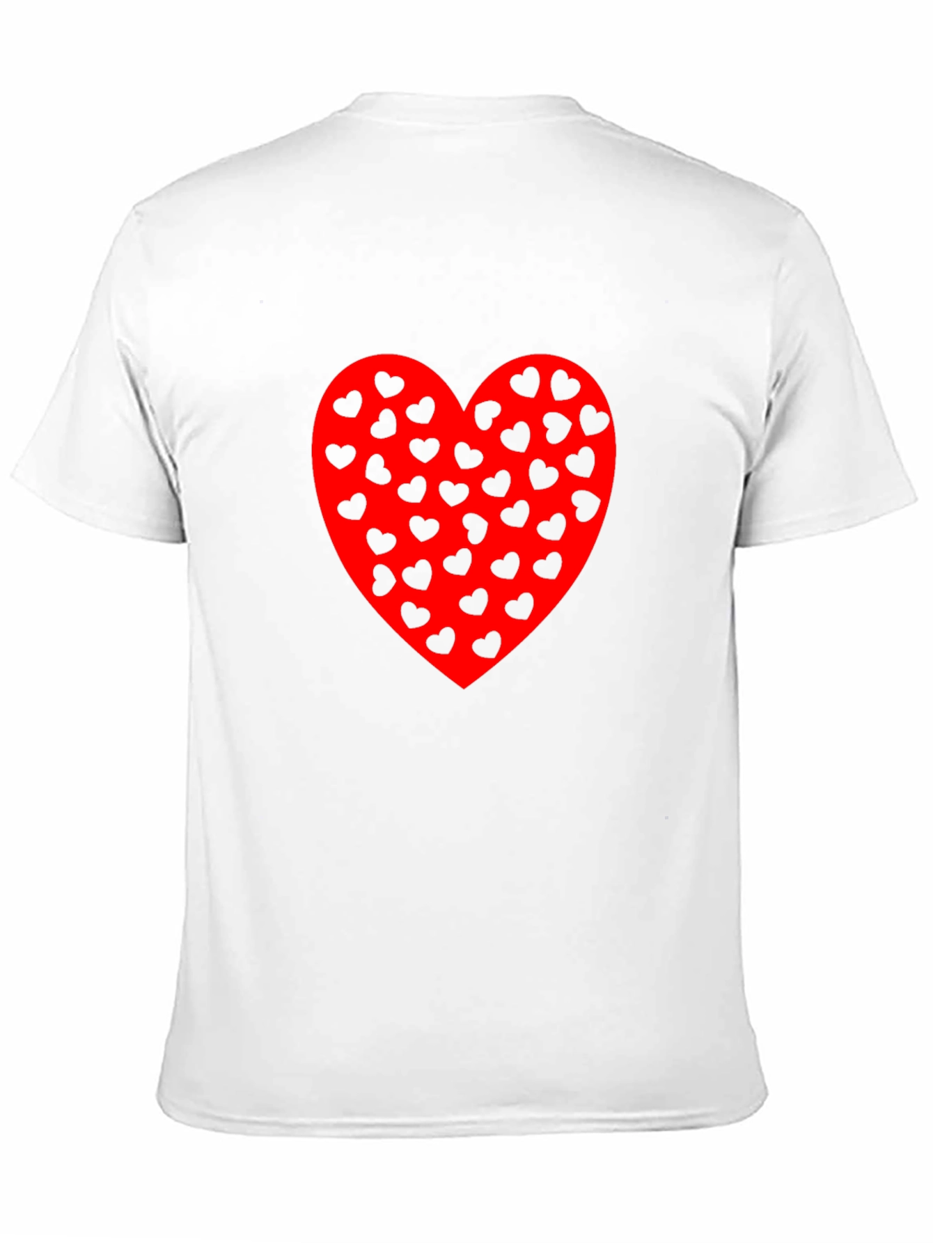 Black Heart Pattern Black Crew Neck Tee view 11