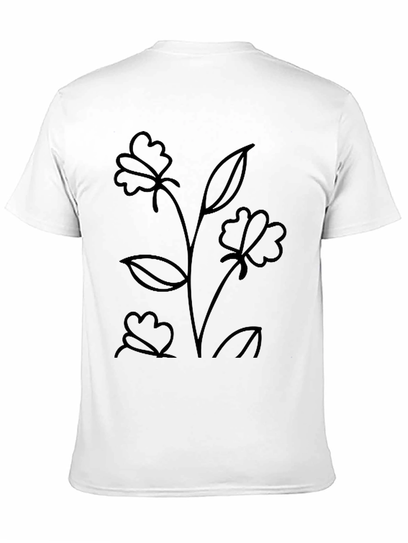 Black Floral Graphic Black T-Shirt view 11