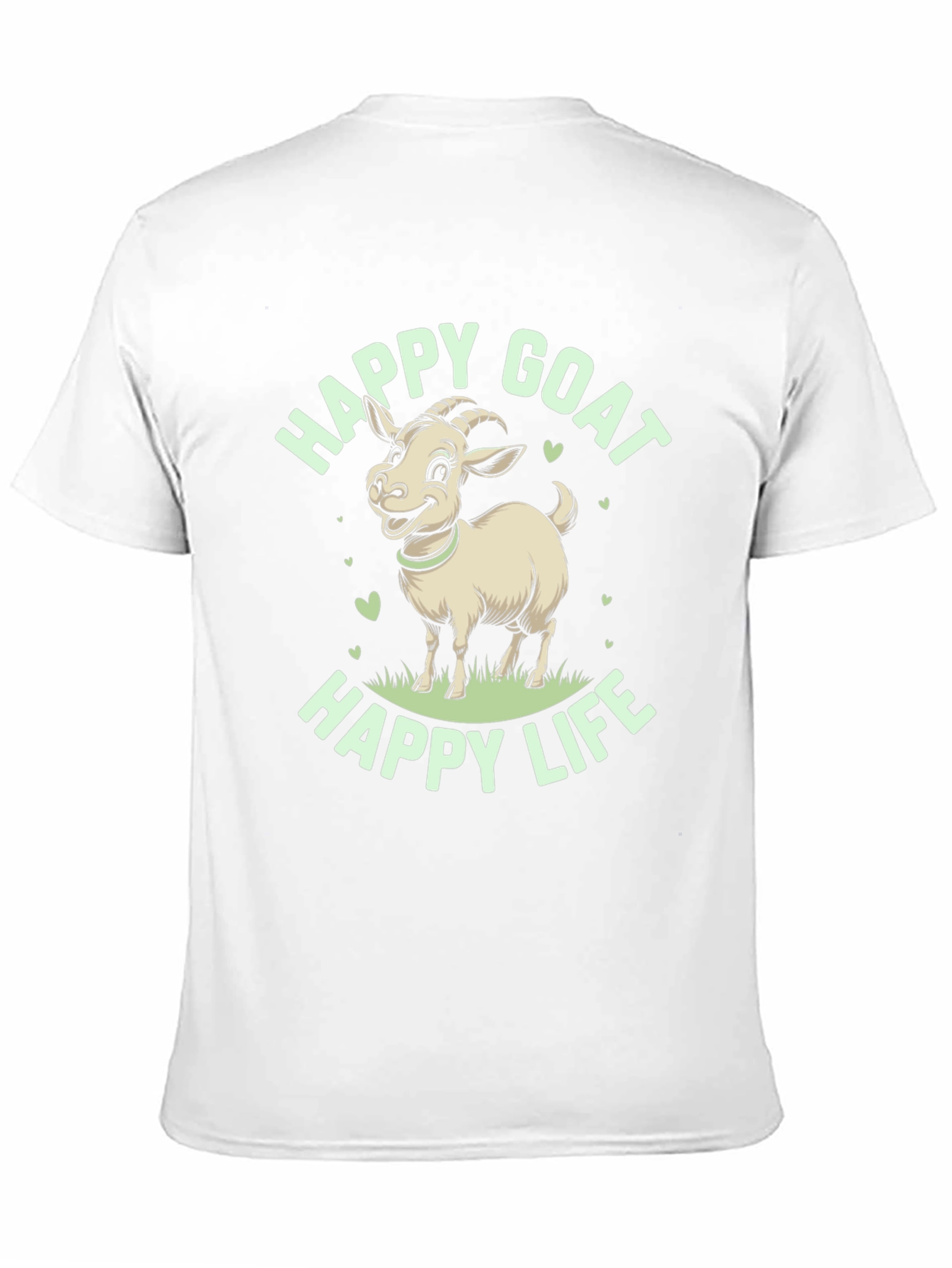 Black Happy Goat Graphic Tee - Black Cotton T-Shirt view 11