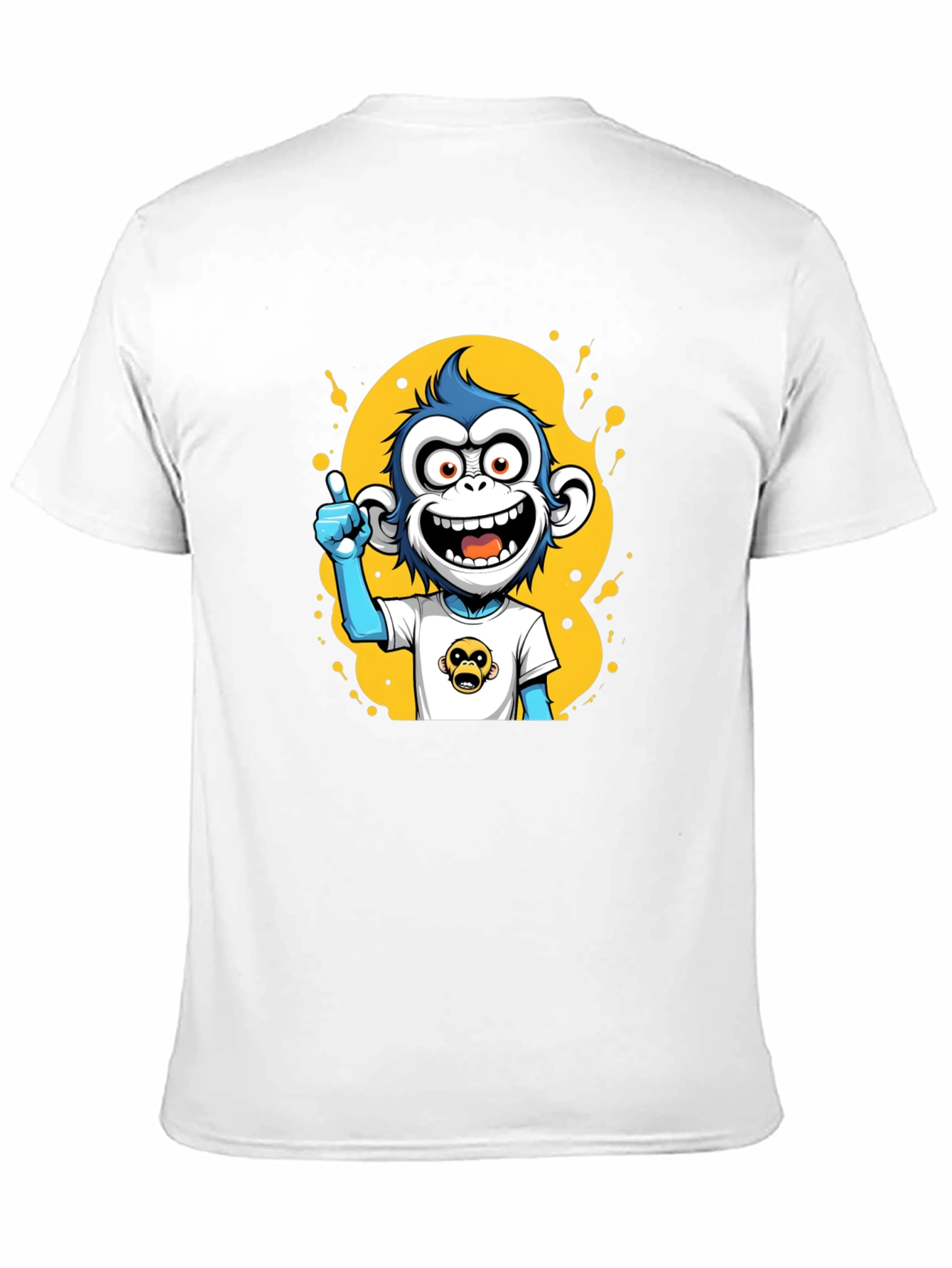 Black Cartoon Monkey Graphic Black T-Shirt view 11