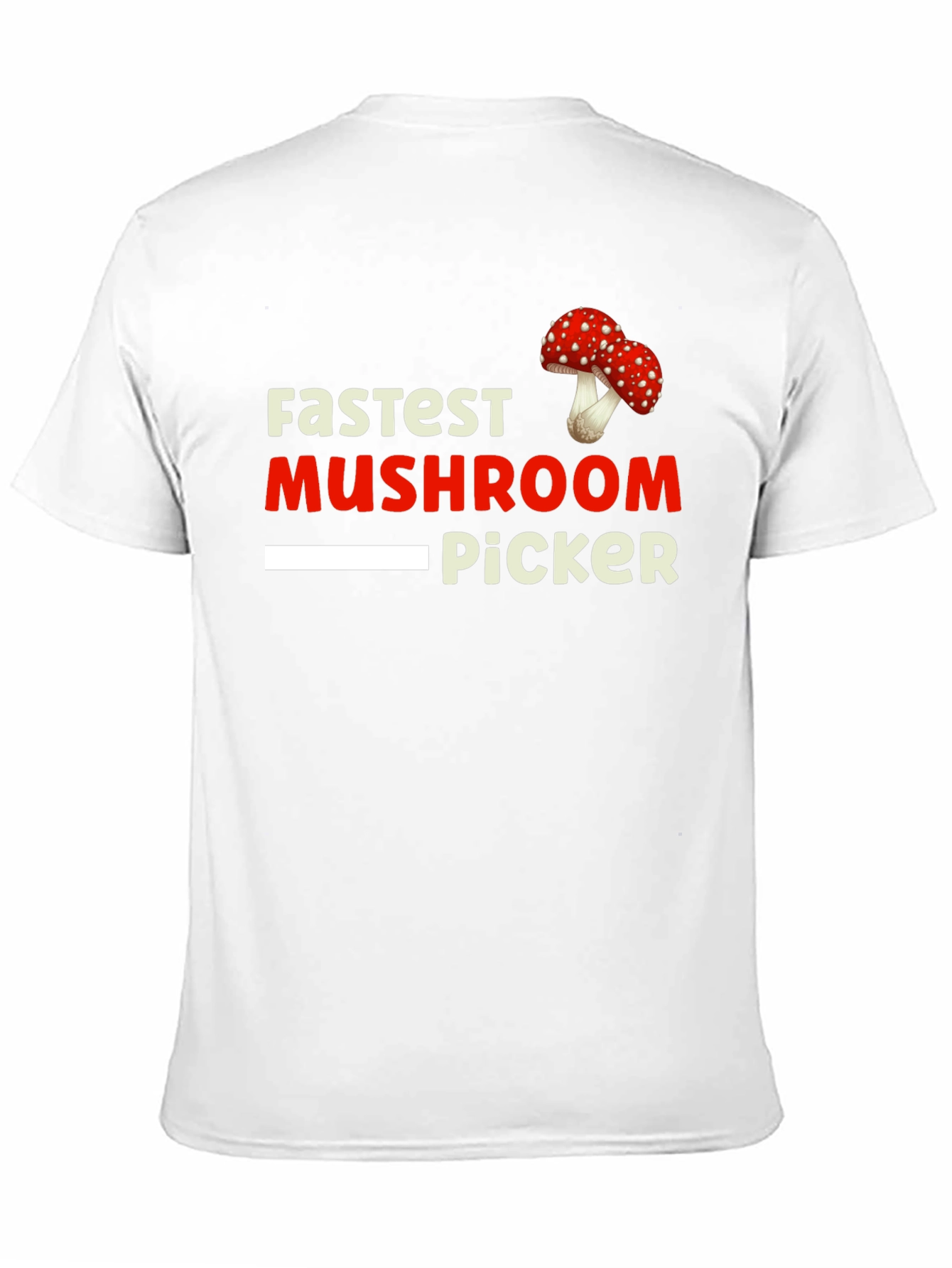 Black Fastest Mushroom Picker Graphic Tee view 11