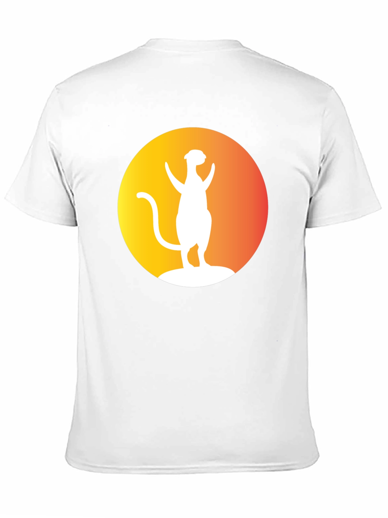 Black Meerkat Silhouette Graphic Tee - Unisex Black T-Shirt view 11