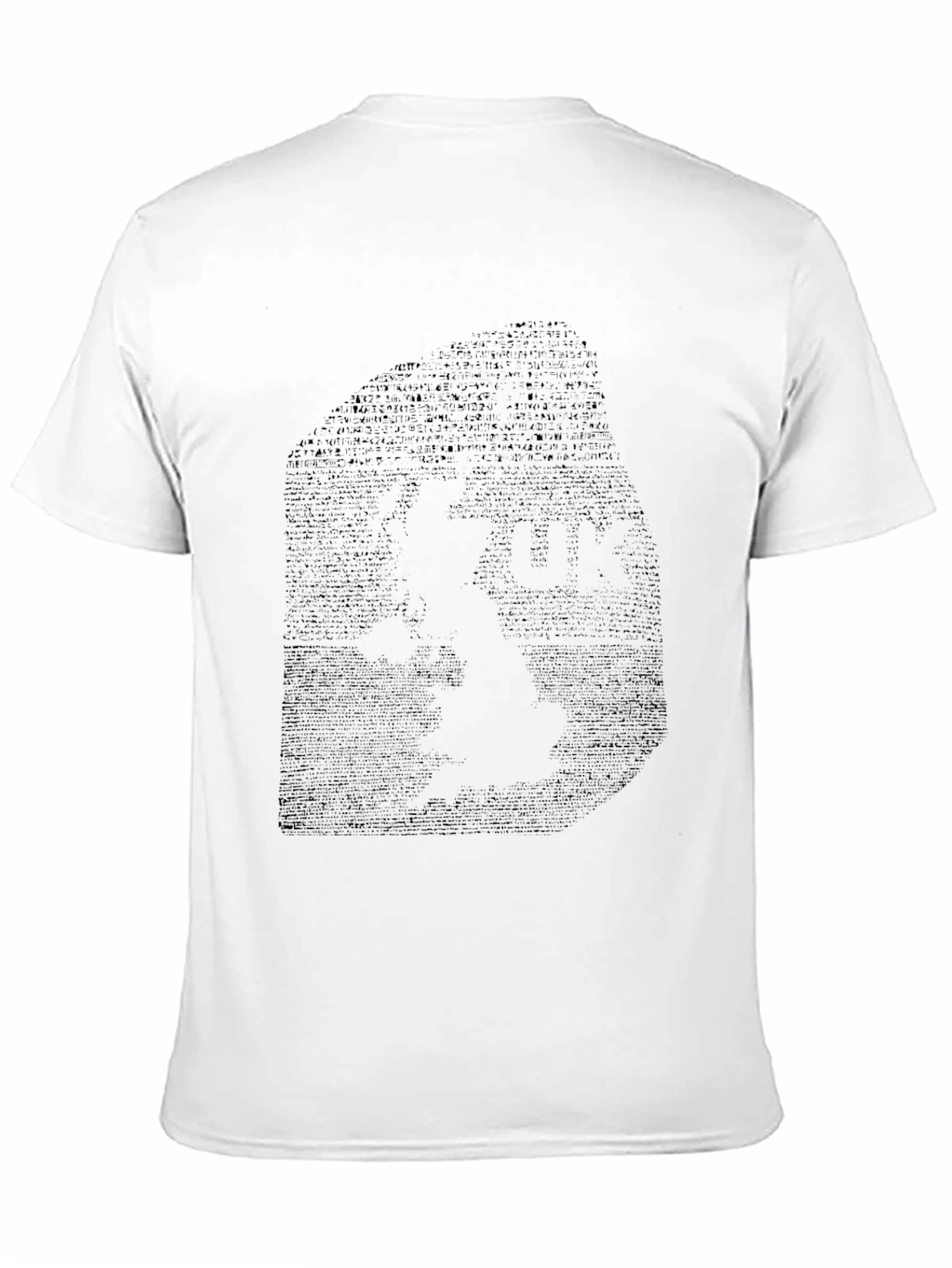 Black Abstract Face Graphic Black T-Shirt view 11