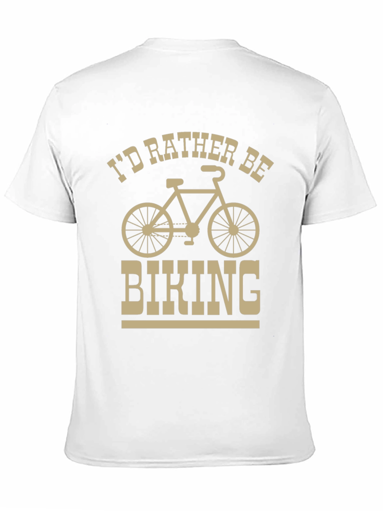 Black I'd Rather Be Biking T-Shirt - Black view 11