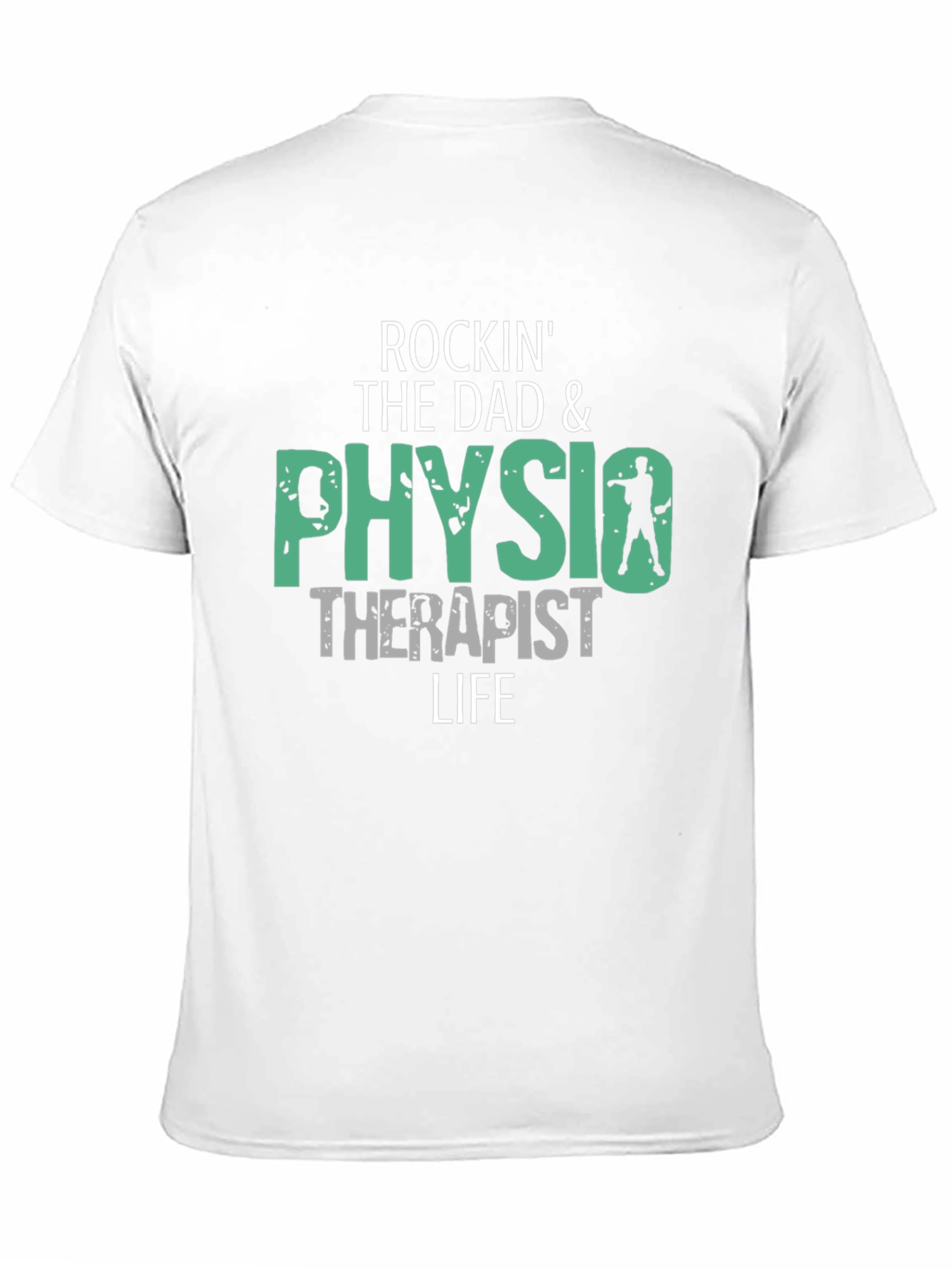 Black Rockin' Dad & Physical Therapist Life T-Shirt view 11