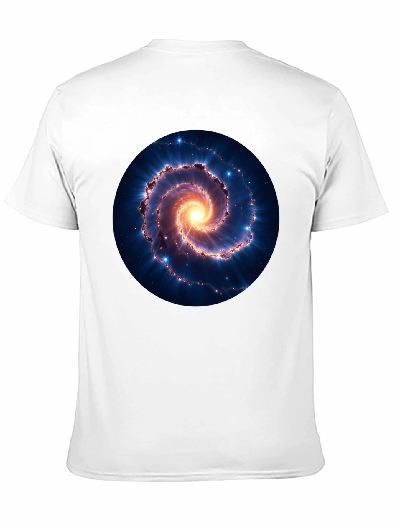 Black Spiral Galaxy Graphic Tee - Black Cotton Blend view 11