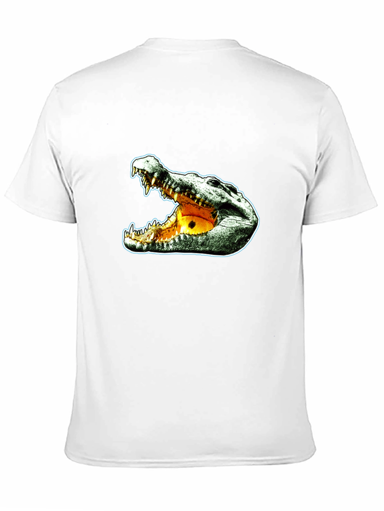 Black Crocodile Graphic Tee - Black Cotton T-Shirt view 11