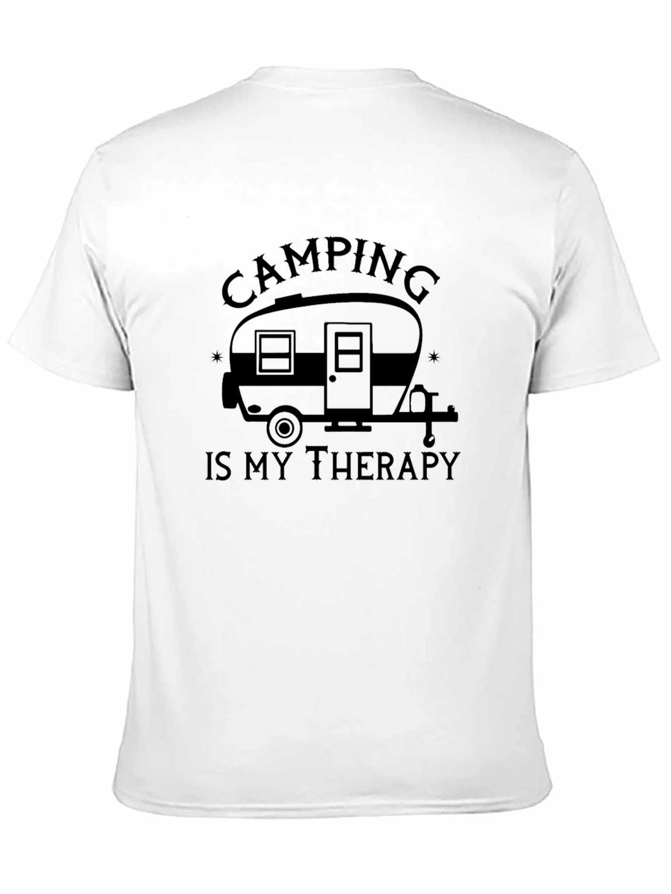 Camping Is My Therapy T-Shirt - Black - 11