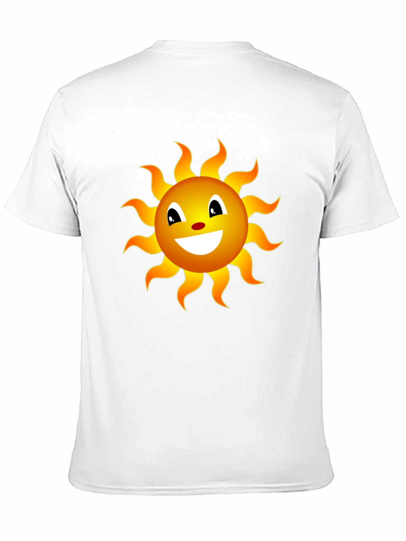 Black Smiling Sun Graphic Tee - Black Cotton Blend Shirt view 11