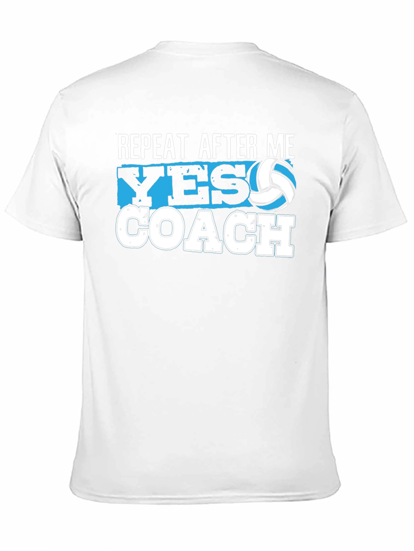 Black Repeat After Me Yes Coach Volleyball T-Shirt view 11