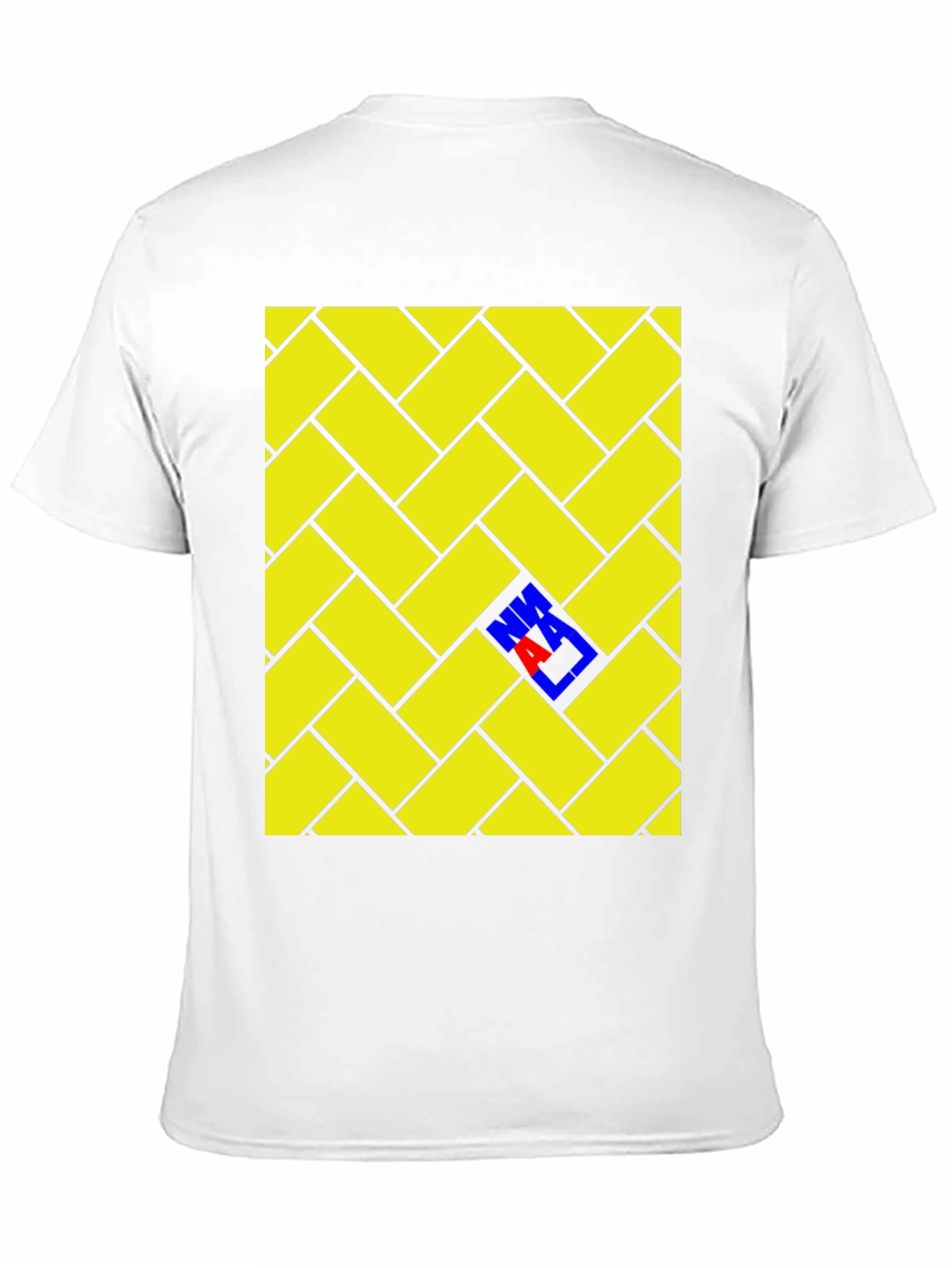 Black Herringbone Patterned T-Shirt with Color Accent view 11