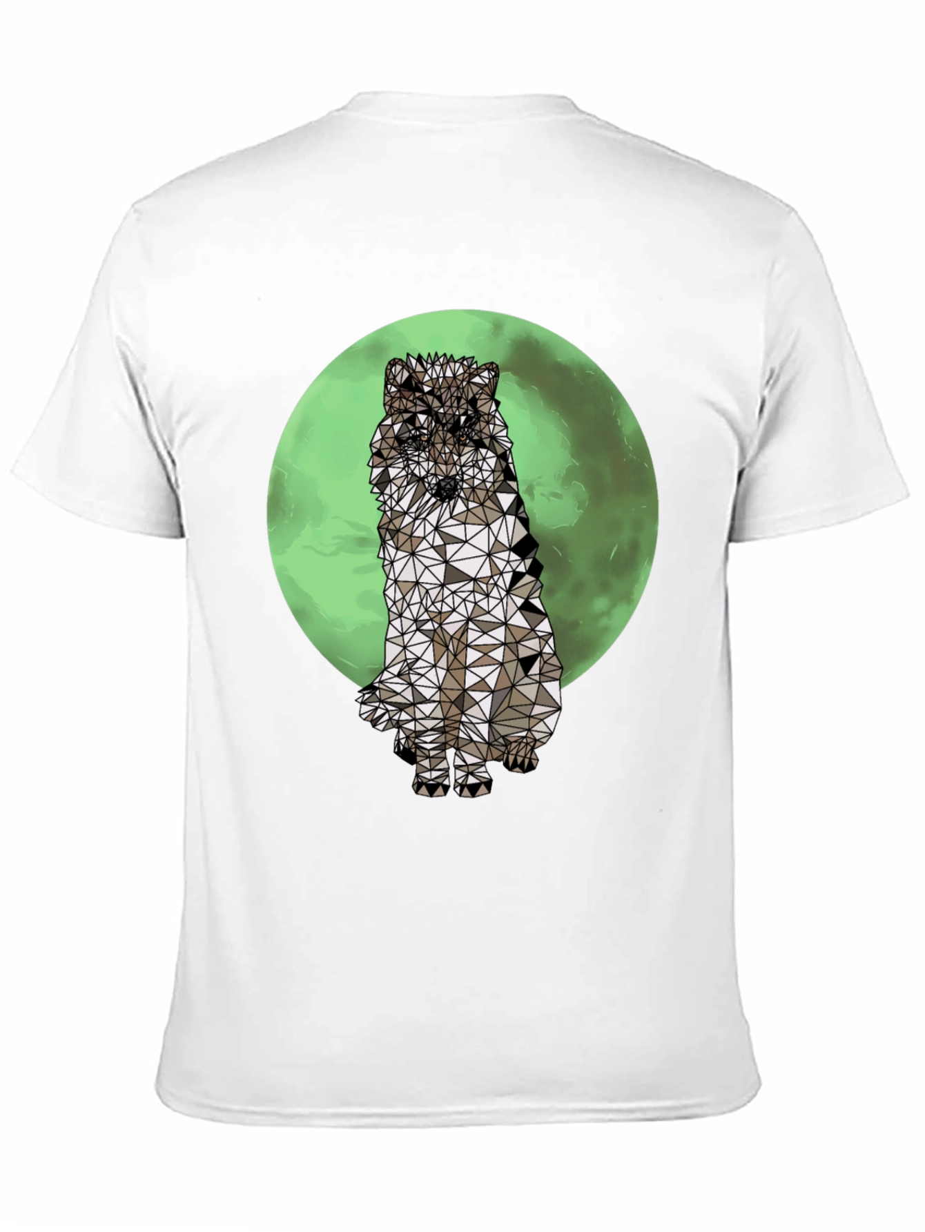 Black Geometric Wolf T-Shirt - Graphic Tee view 11