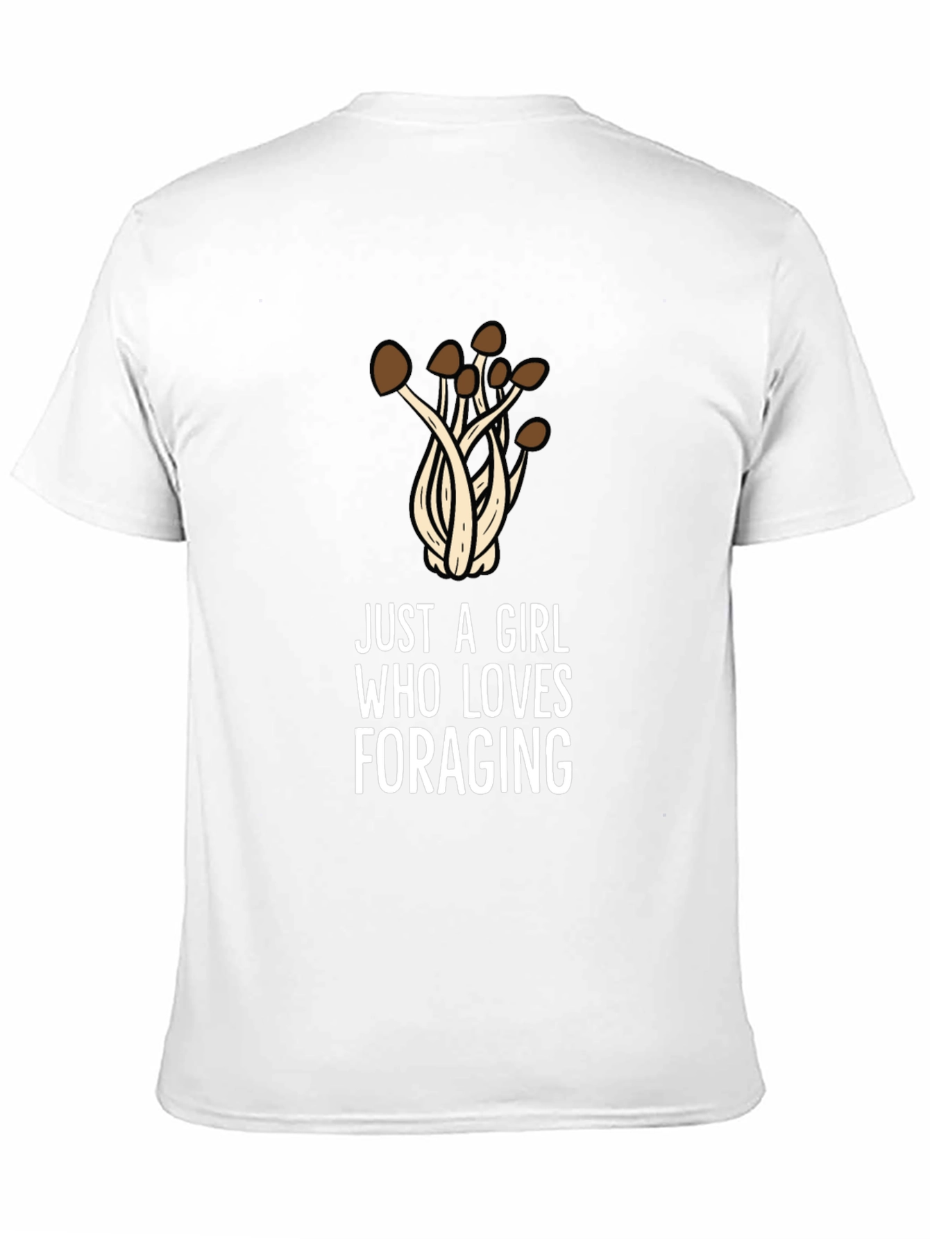 Black Just a Girl Who Loves Foraging T-Shirt - Mushroom Design view 11