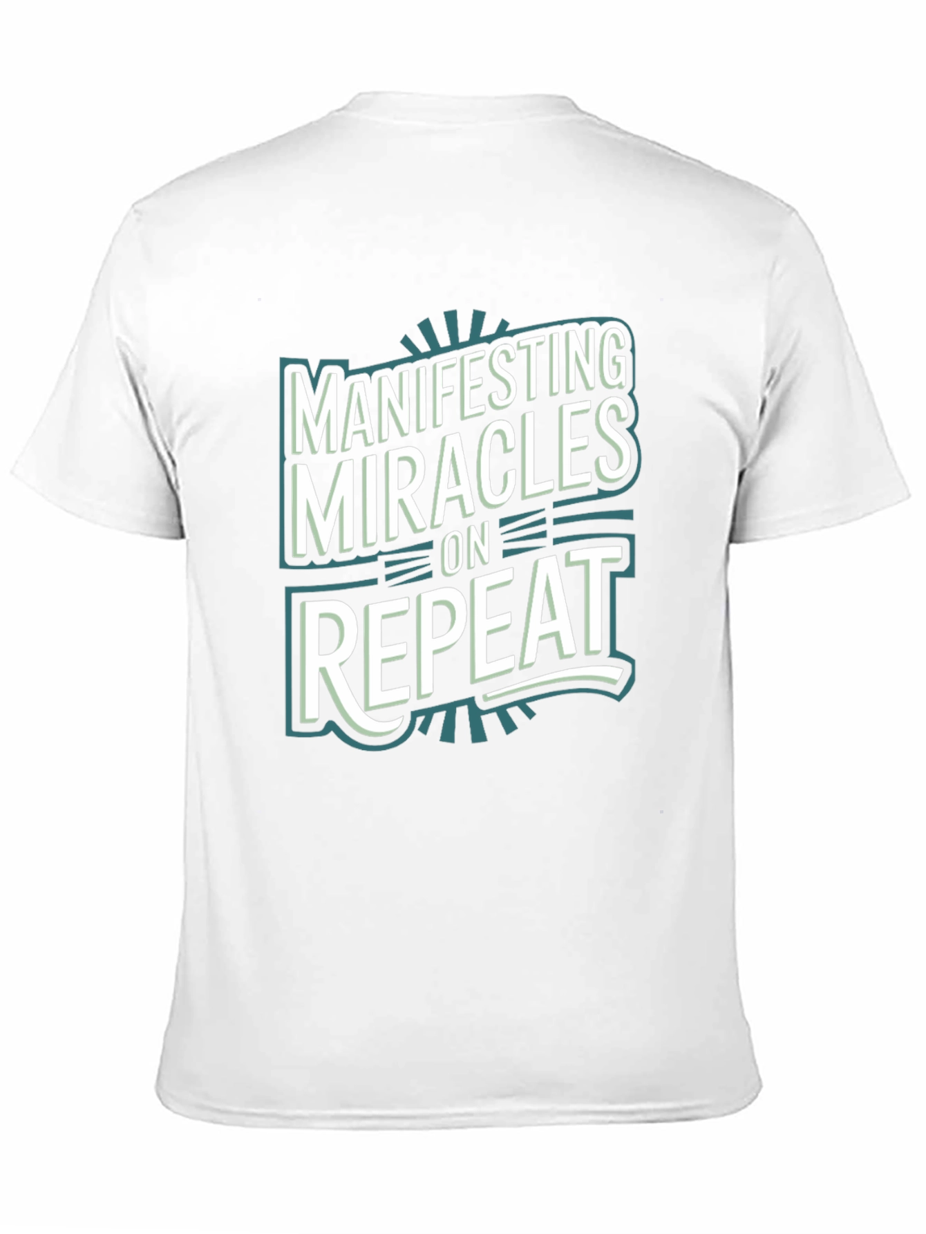 Black Manifesting Miracles On Repeat Black Graphic Tee view 11