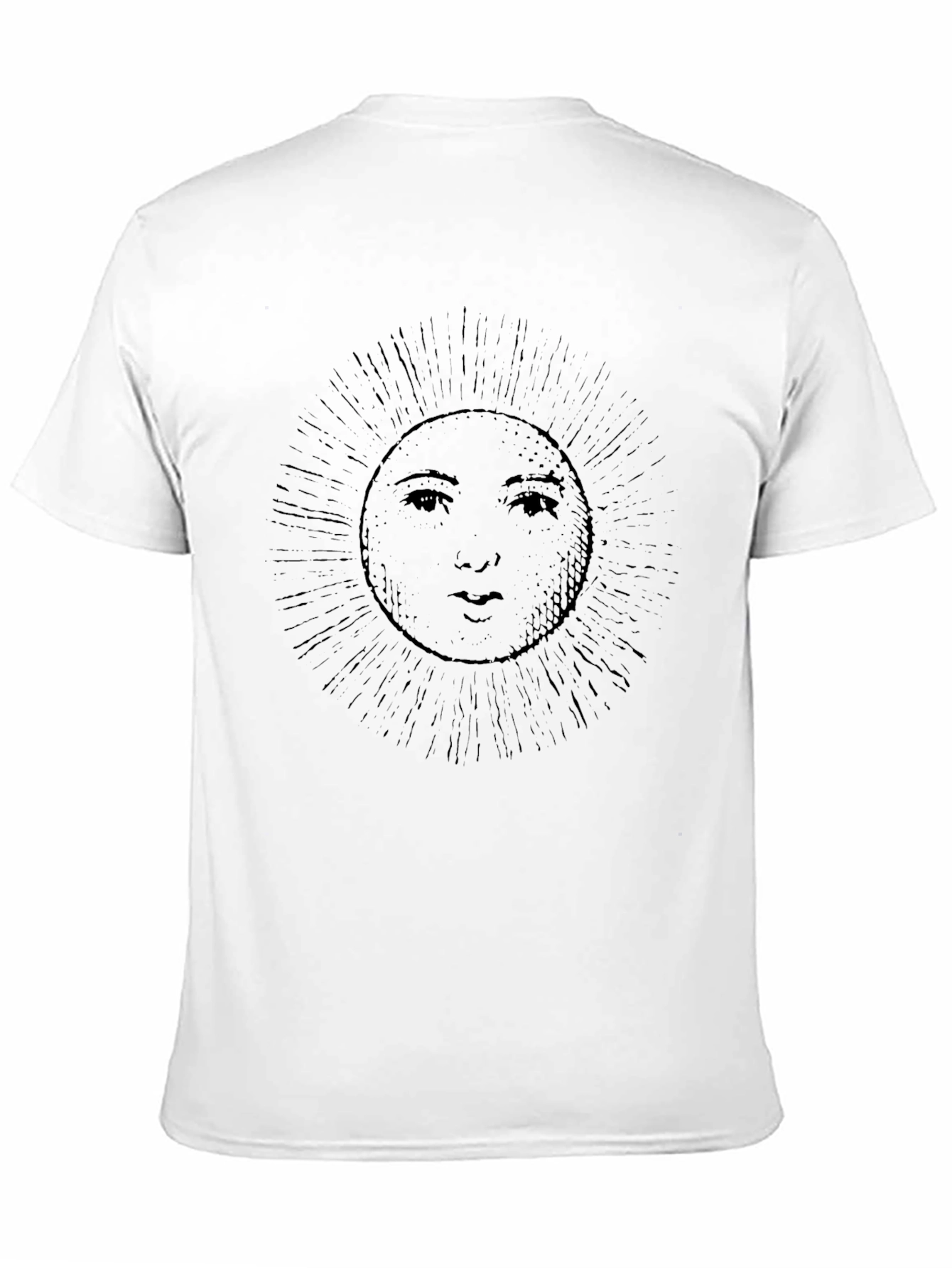 Black Sun Face Graphic Black T-Shirt - Vintage Style view 11