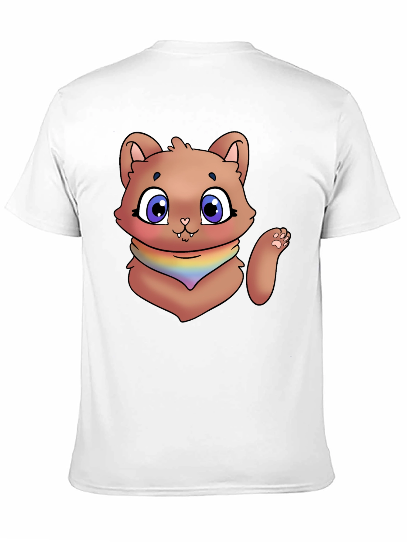 Black Cartoon Cat T-Shirt view 11