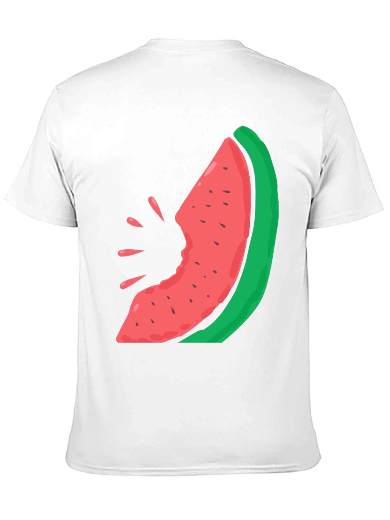 Black Watermelon Bite Graphic Tee - Casual Summer Style view 11