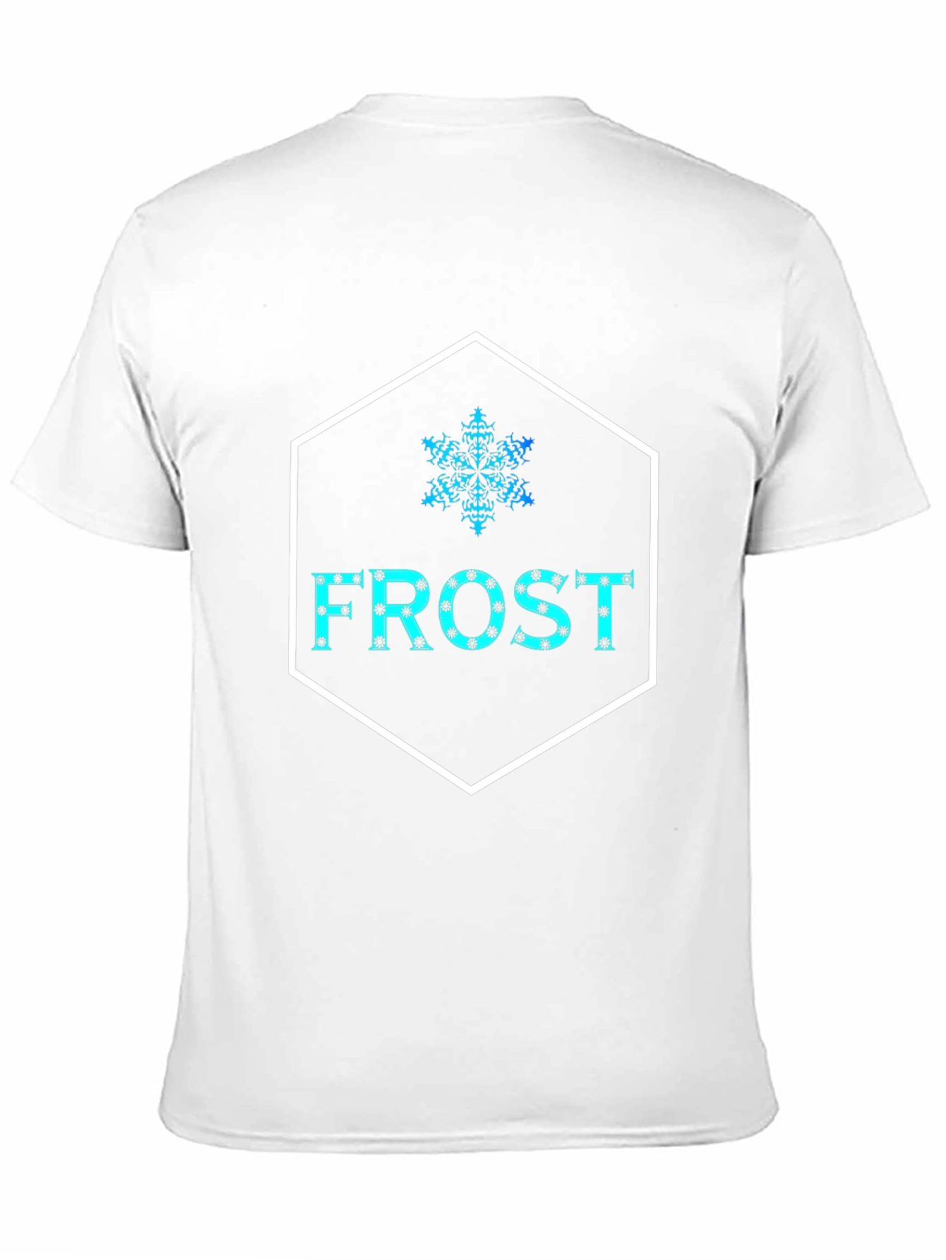 Black Frost Snowflake Graphic Black T-Shirt view 11