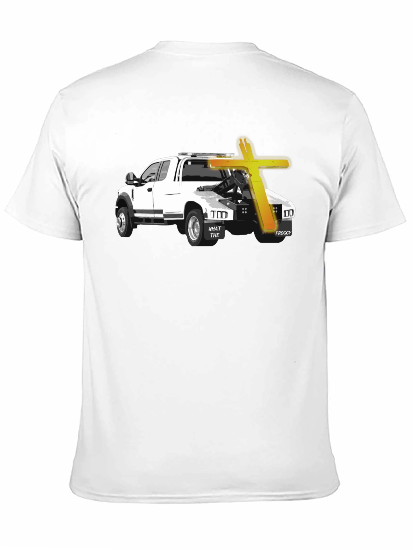 Black Tow Truck & Cross Graphic T-Shirt - Black view 11