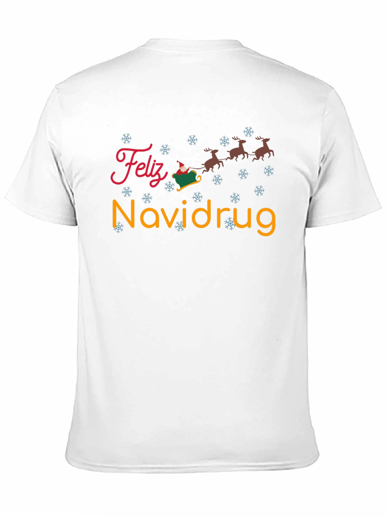 Black Feliz Navidrug Christmas T-Shirt view 11