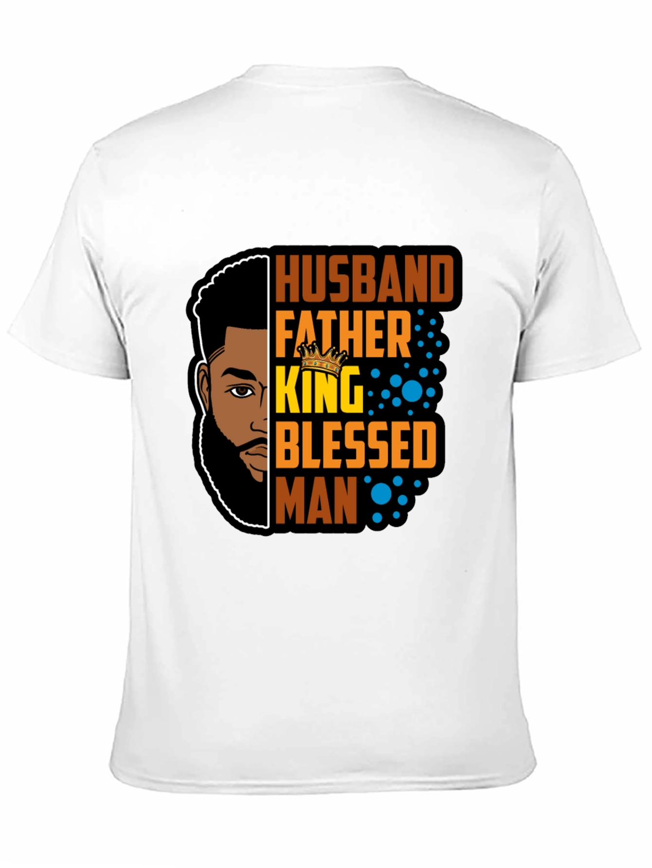 Black Husband Father King Blessed Man Black T-Shirt view 11