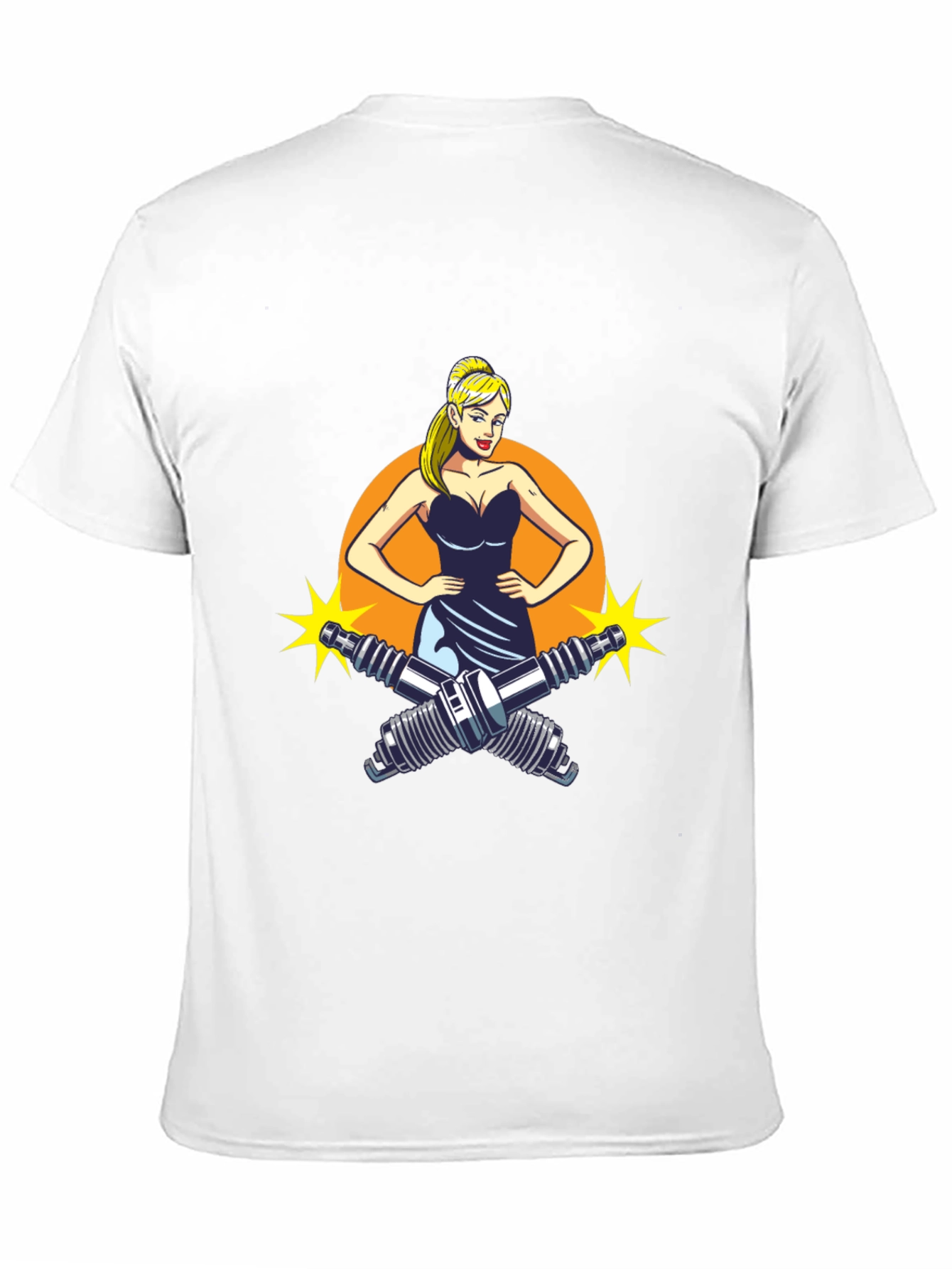 Black Cool Mechanic Girl T-Shirt view 11