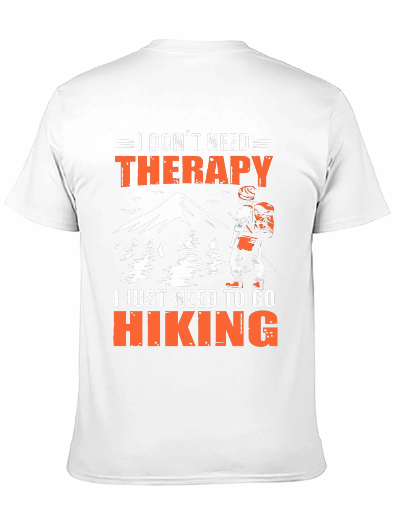 Black Hiking Therapy Graphic T-Shirt view 11