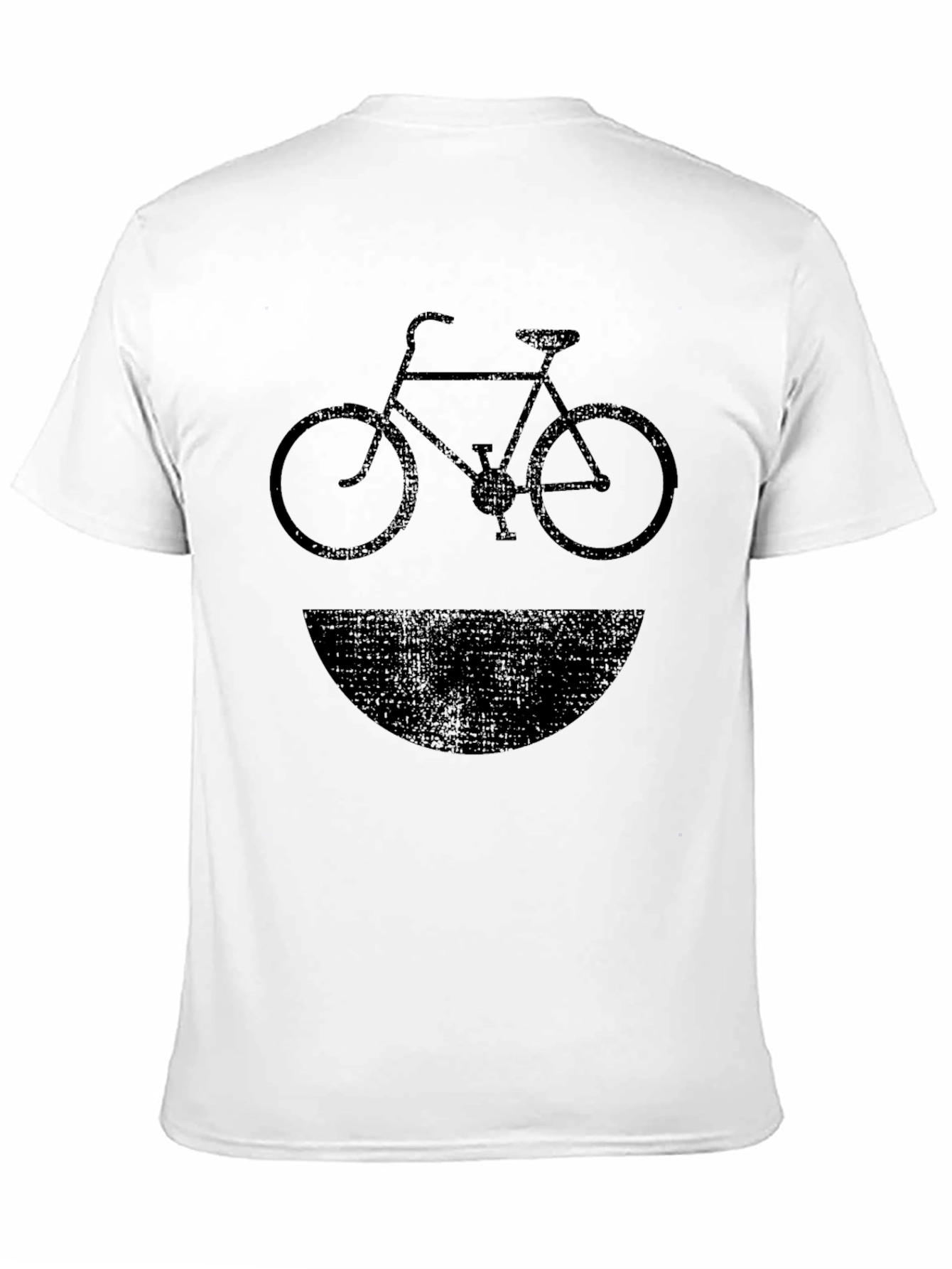 Black Vintage Bike Graphic T-Shirt - Black Crew Neck view 11