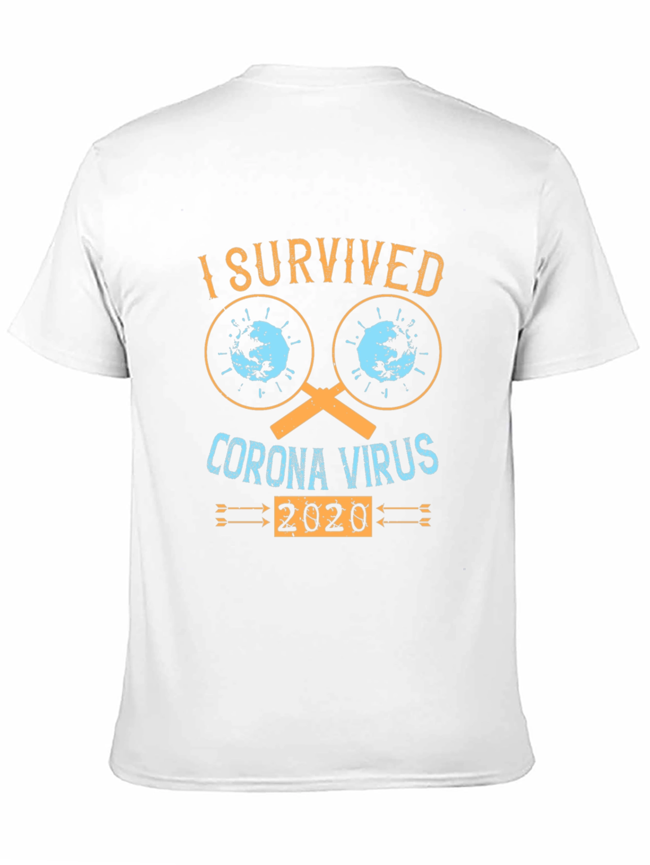 Black I Survived Corona Virus 2020 T-Shirt view 11