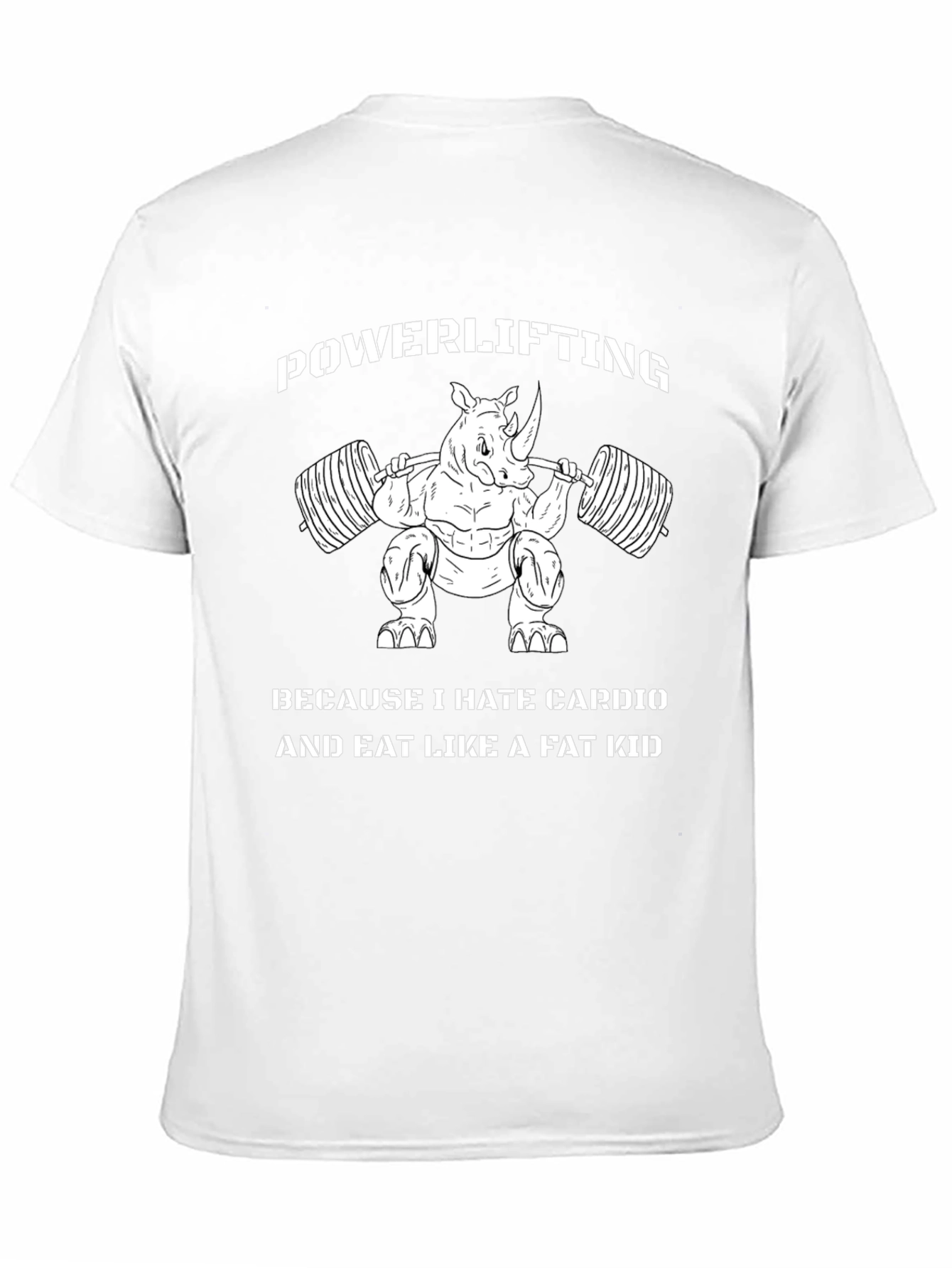 Black Powerlifting Rhino Black T-Shirt view 11