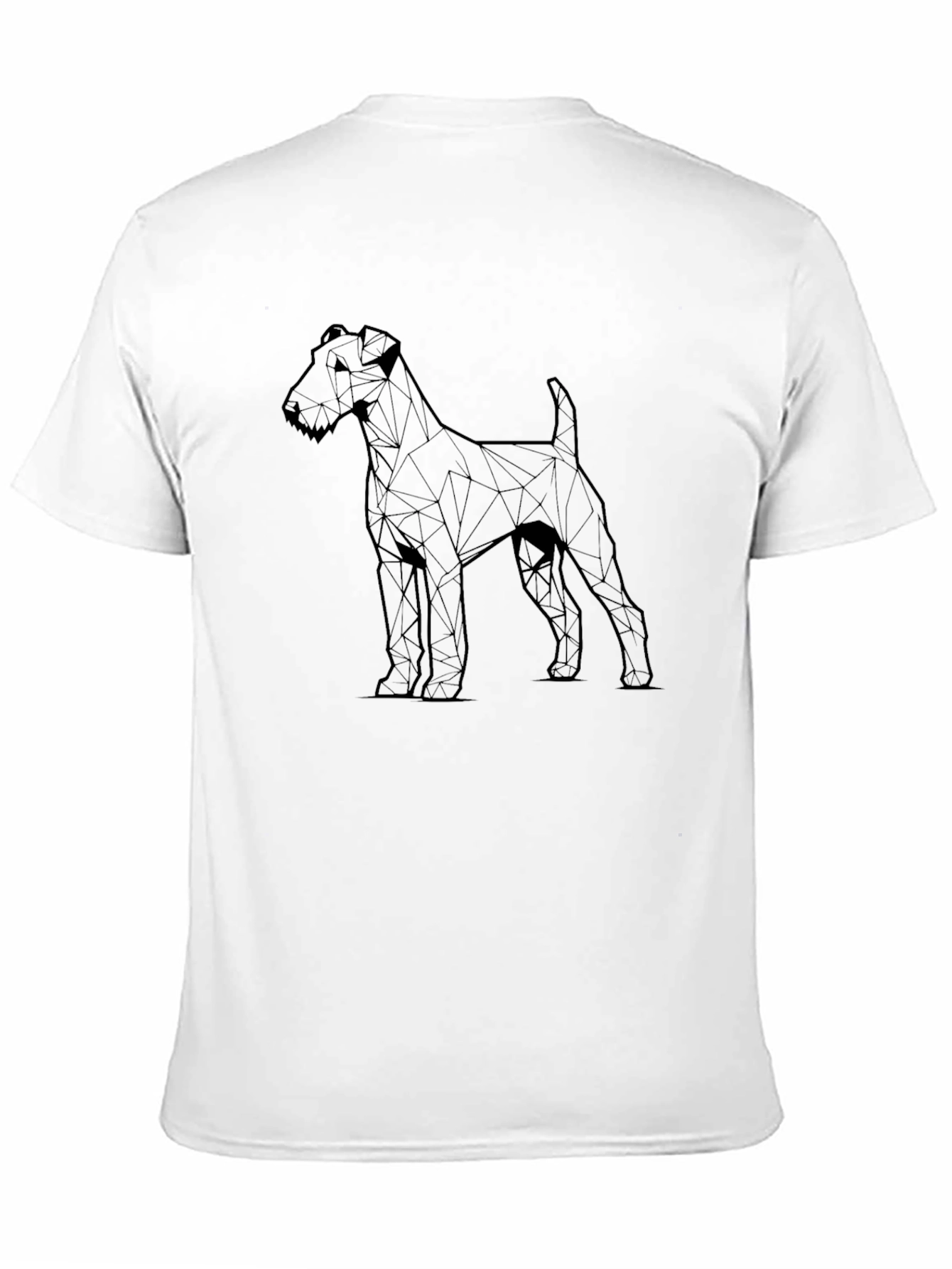 Black Geometric Dog Graphic Tee - Men's Black T-Shirt view 11