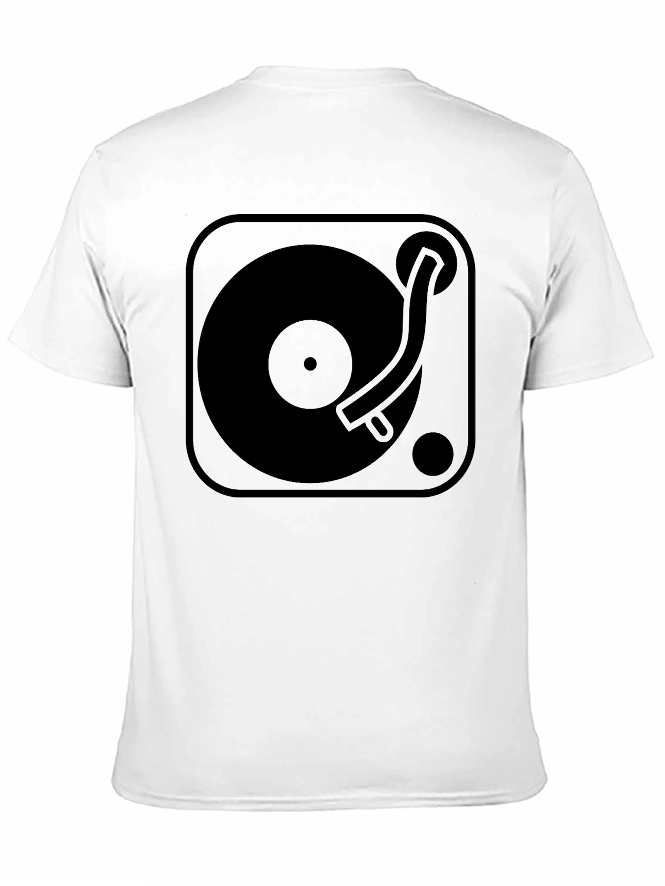 Black Turntable Graphic Tee - Vintage DJ T-Shirt view 11