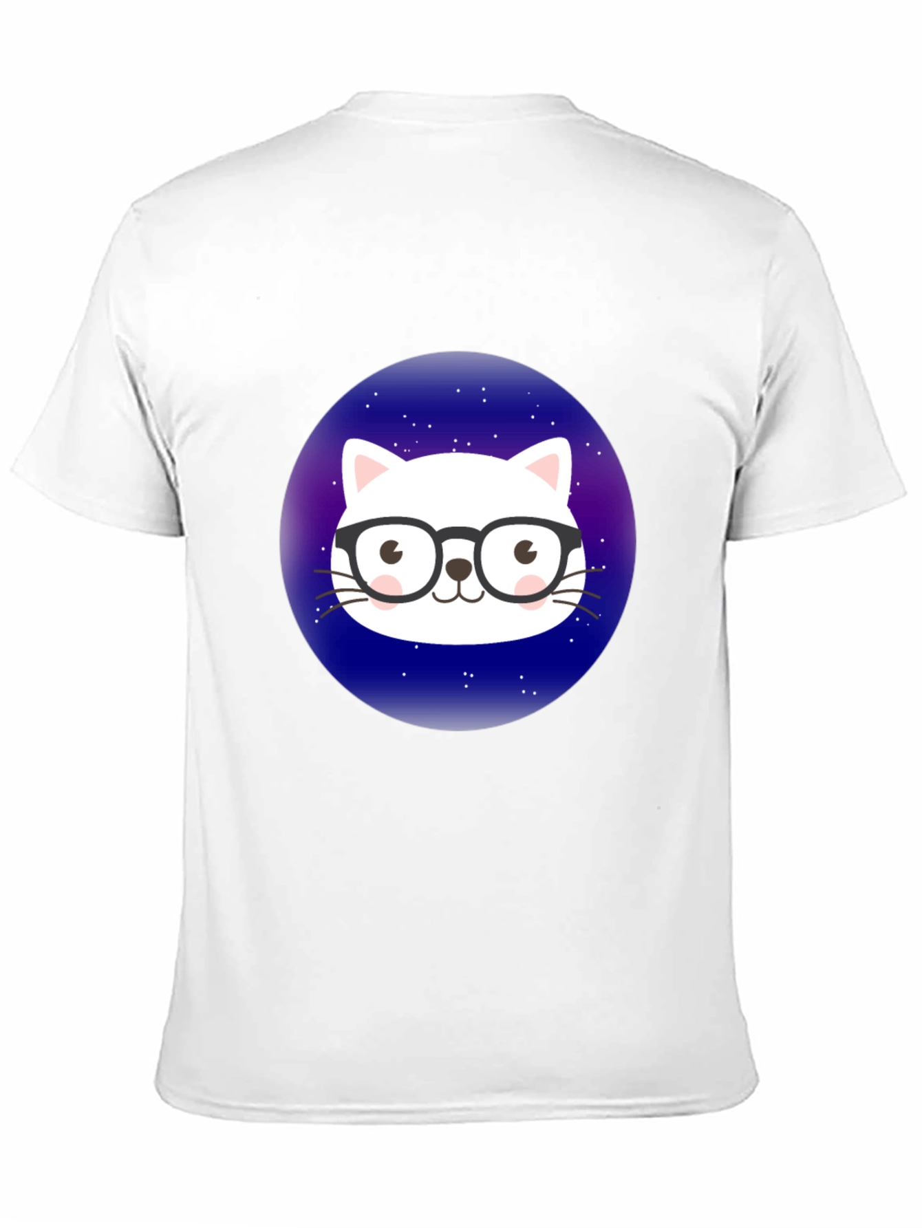 Black Cool Cat in Space T-Shirt view 11
