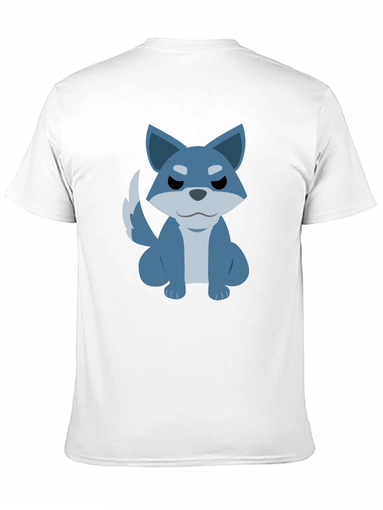 Black Cartoon Wolf Graphic Tee - Casual Black T-Shirt view 11