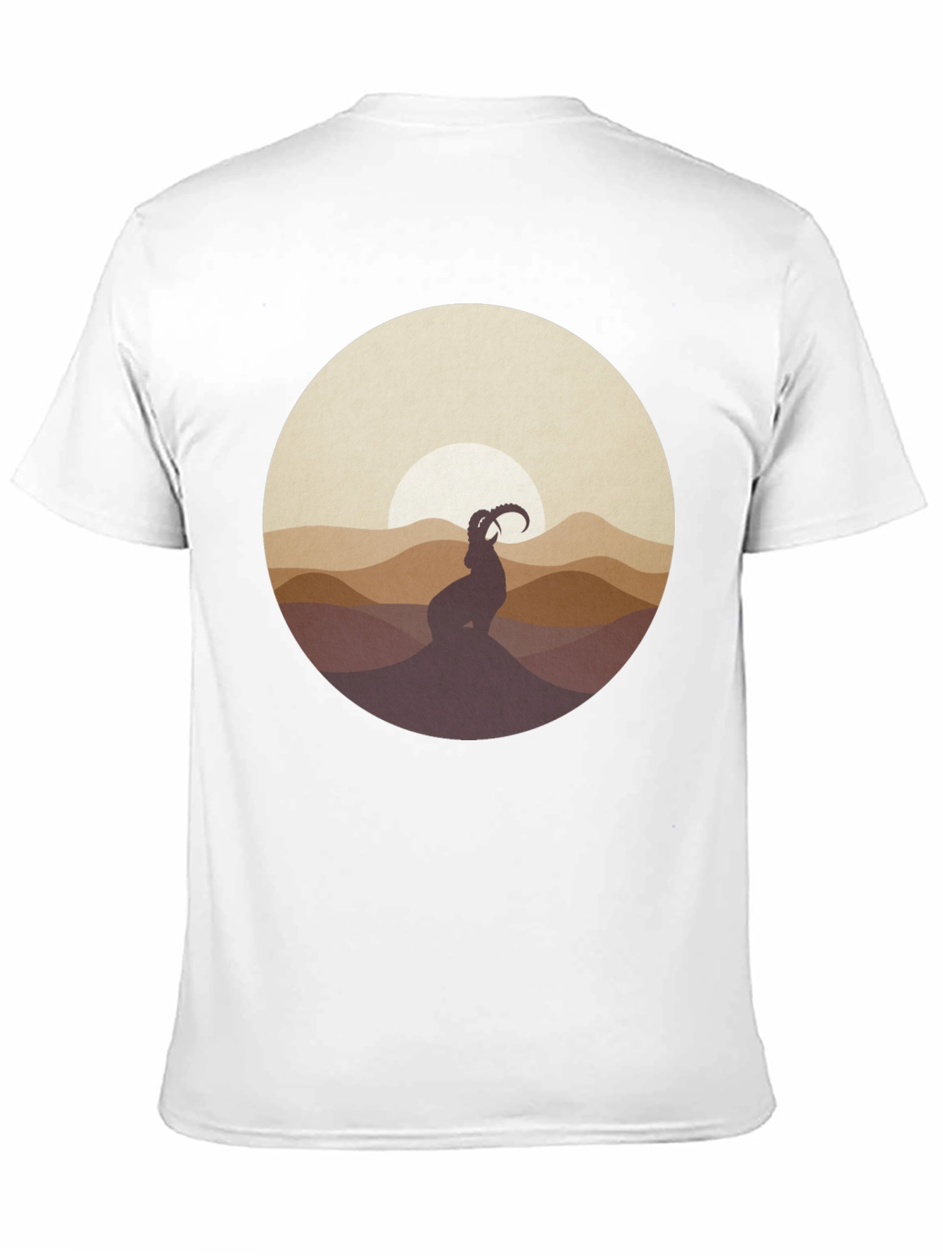 Black Mountain Goat Silhouette T-Shirt - Black view 11