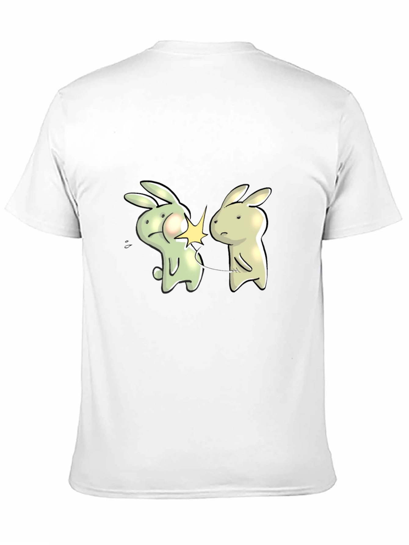 Black Funny Bunny Slap T-Shirt - Black Cotton Tee view 11