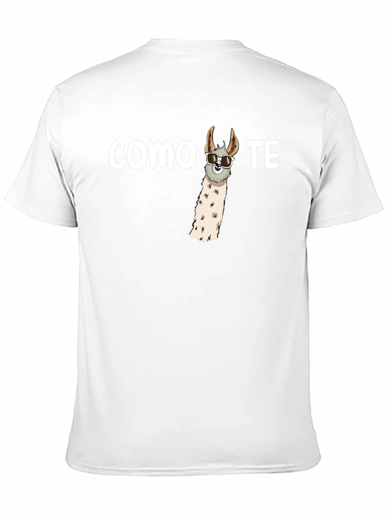 Black Cool Llama Tee - Como Te Llama Funny Graphic T-Shirt view 11