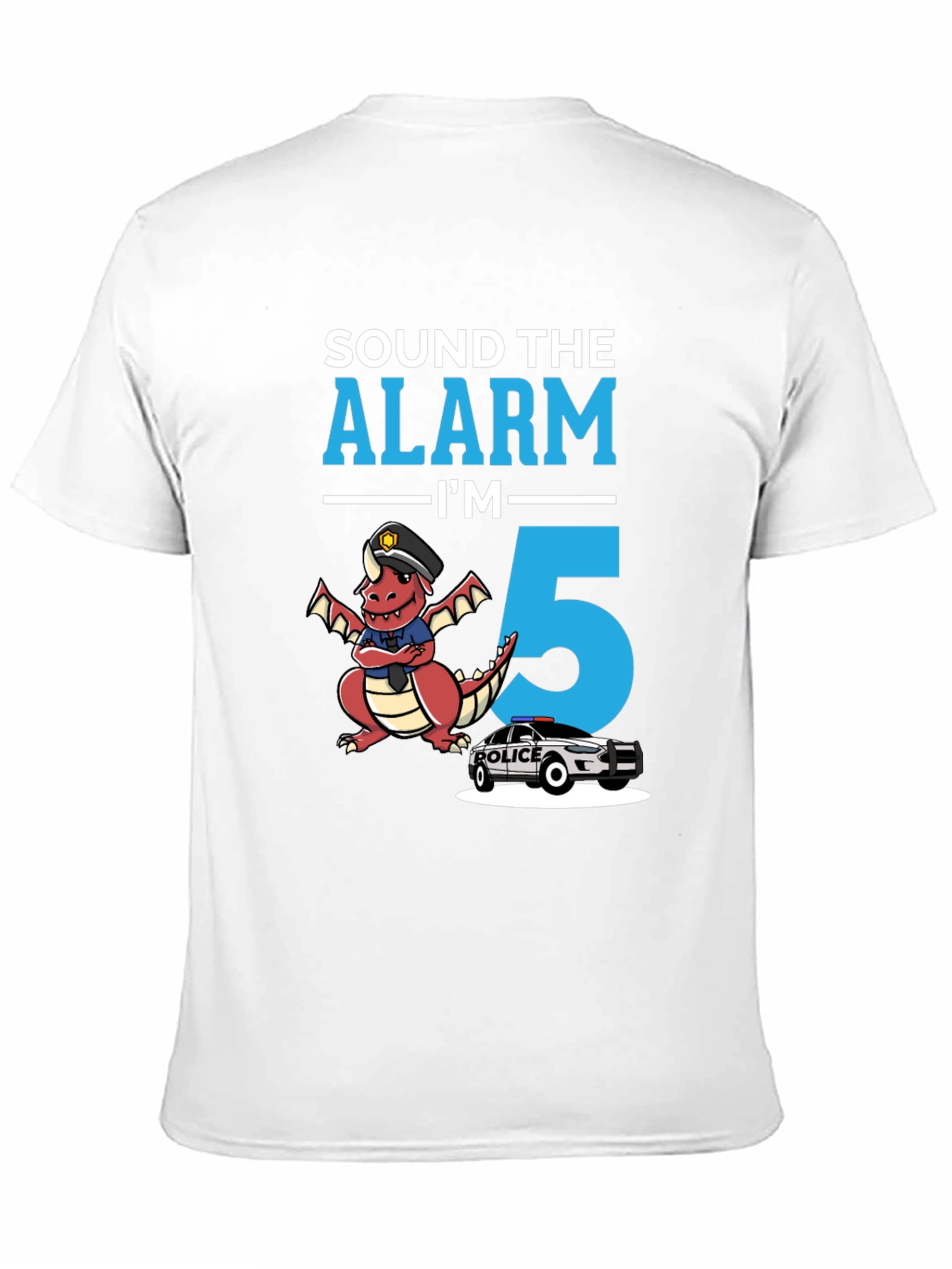 Black Sound the Alarm I'm 5 T-Shirt view 11