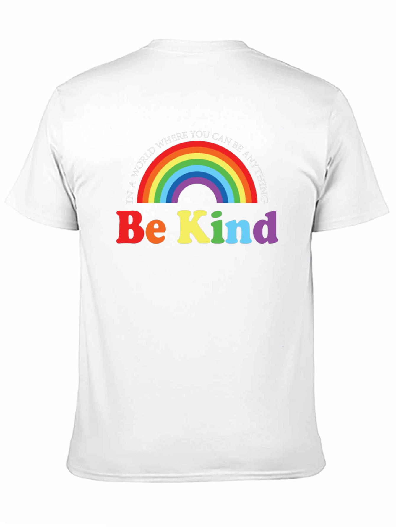 Black Be Kind Rainbow Graphic Tee view 11