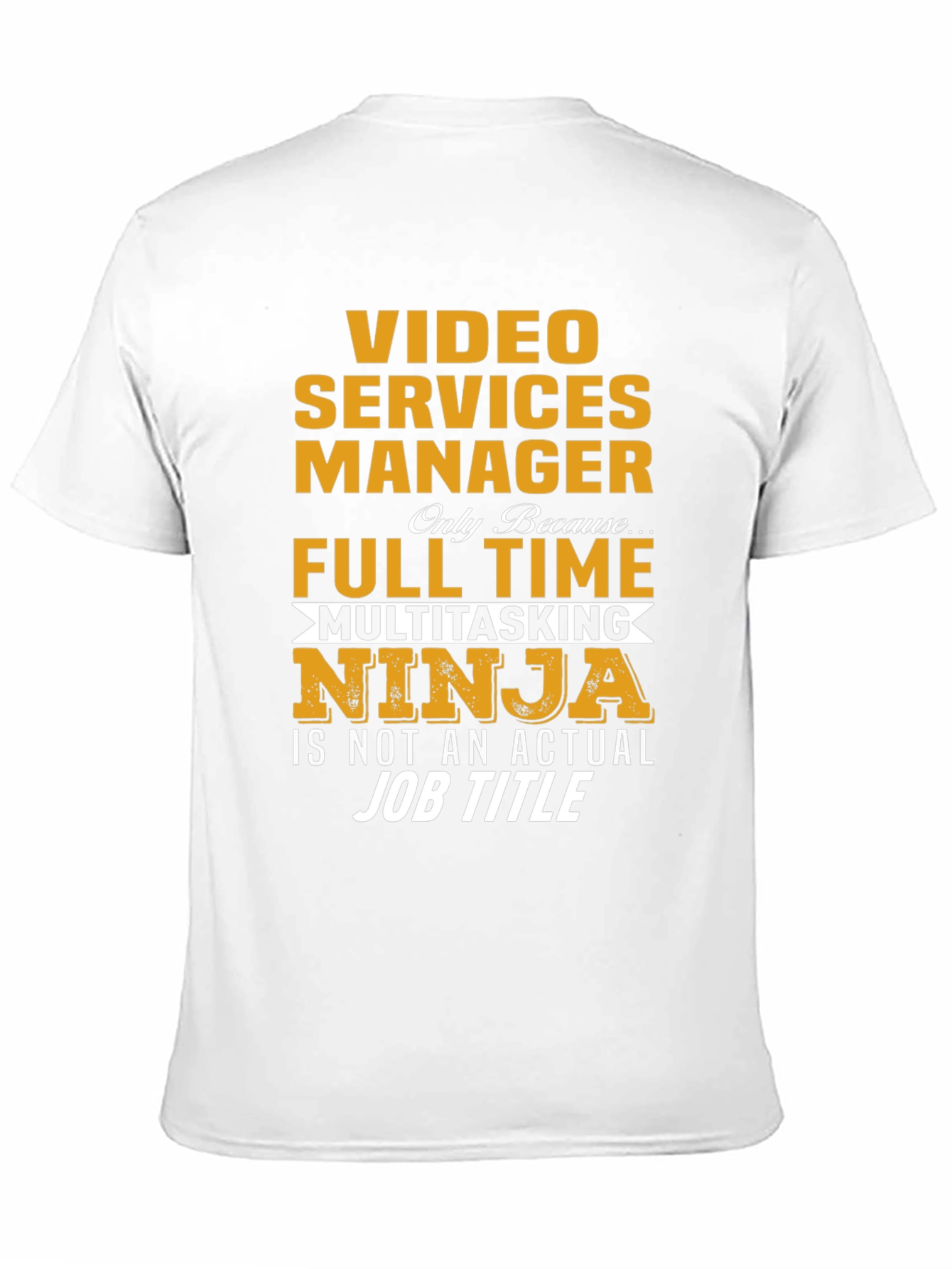 Black Video Services Manager Multitasking Ninja T-Shirt view 11
