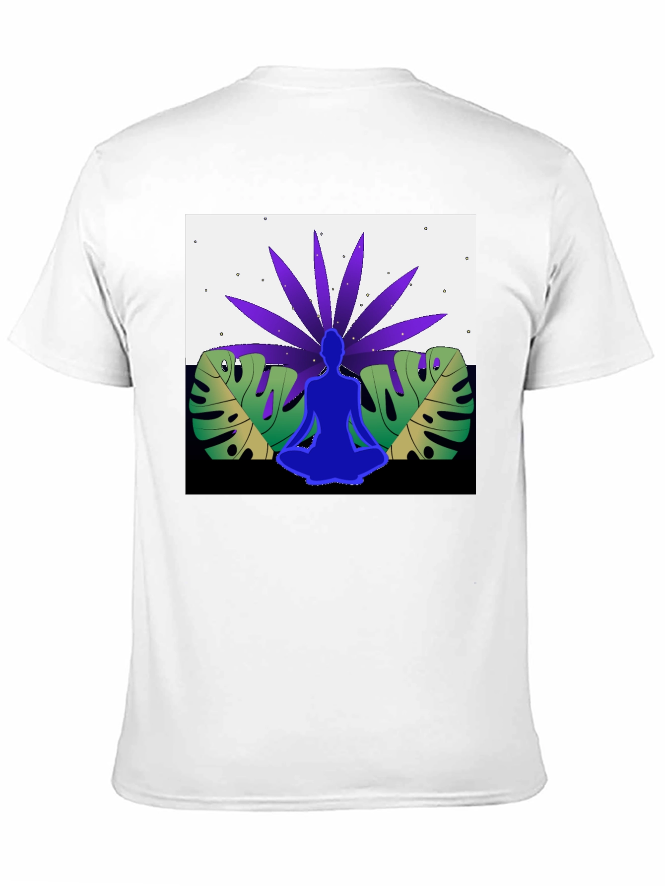 Black Yoga Meditation Nature Graphic Tee view 11