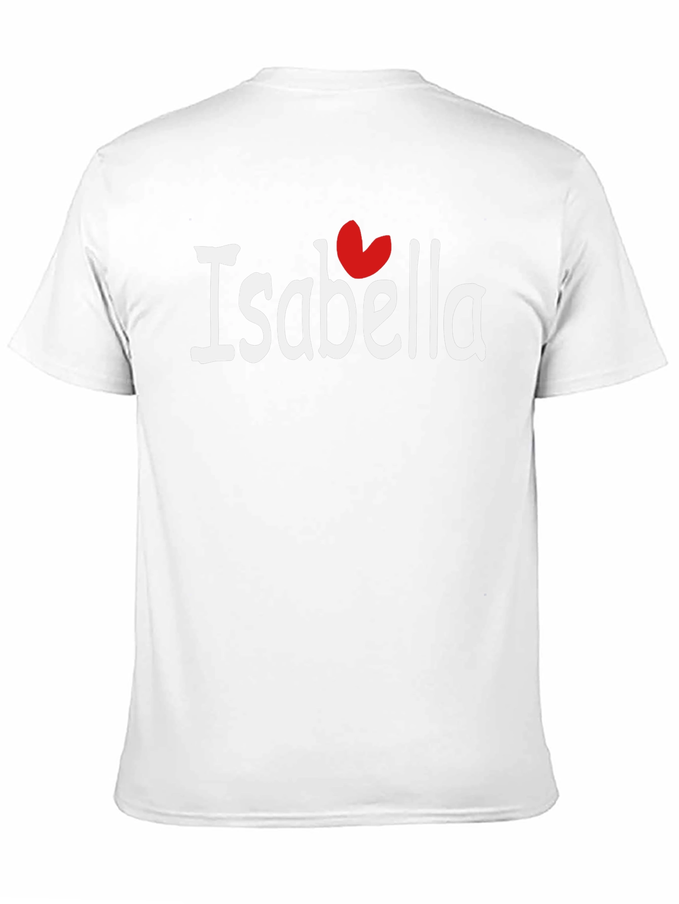 Black Customizable "I Heart [Name]" Black T-Shirt view 11