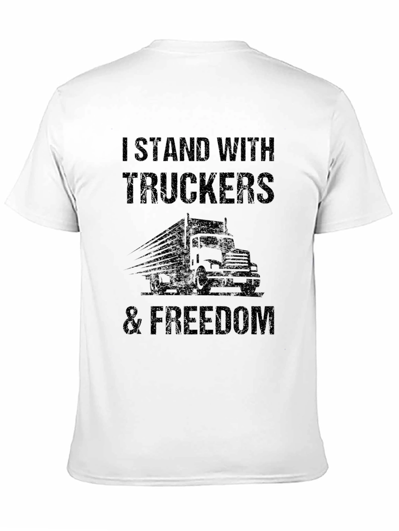 Black I Stand With Truckers & Freedom Tee view 11