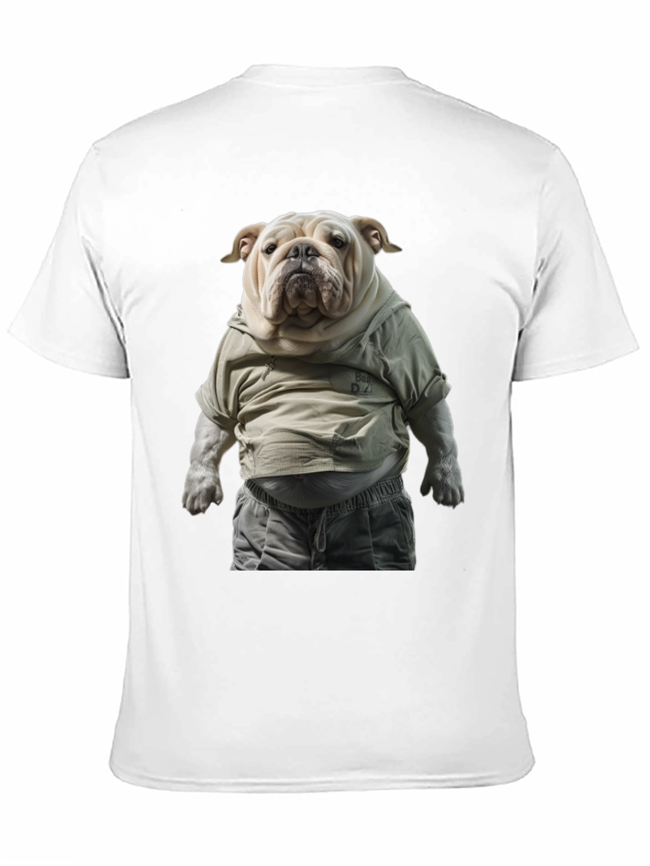 Black Bulldog in Hoodie Graphic Tee view 11