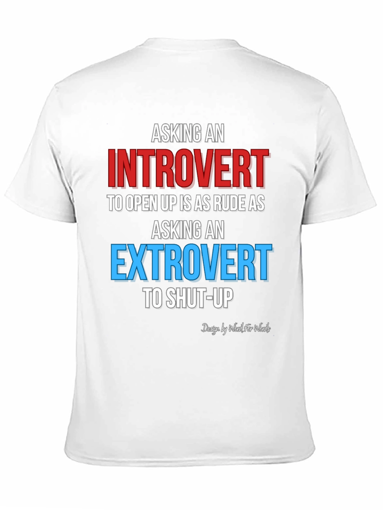 Black Introvert Extrovert Funny T-Shirt view 11