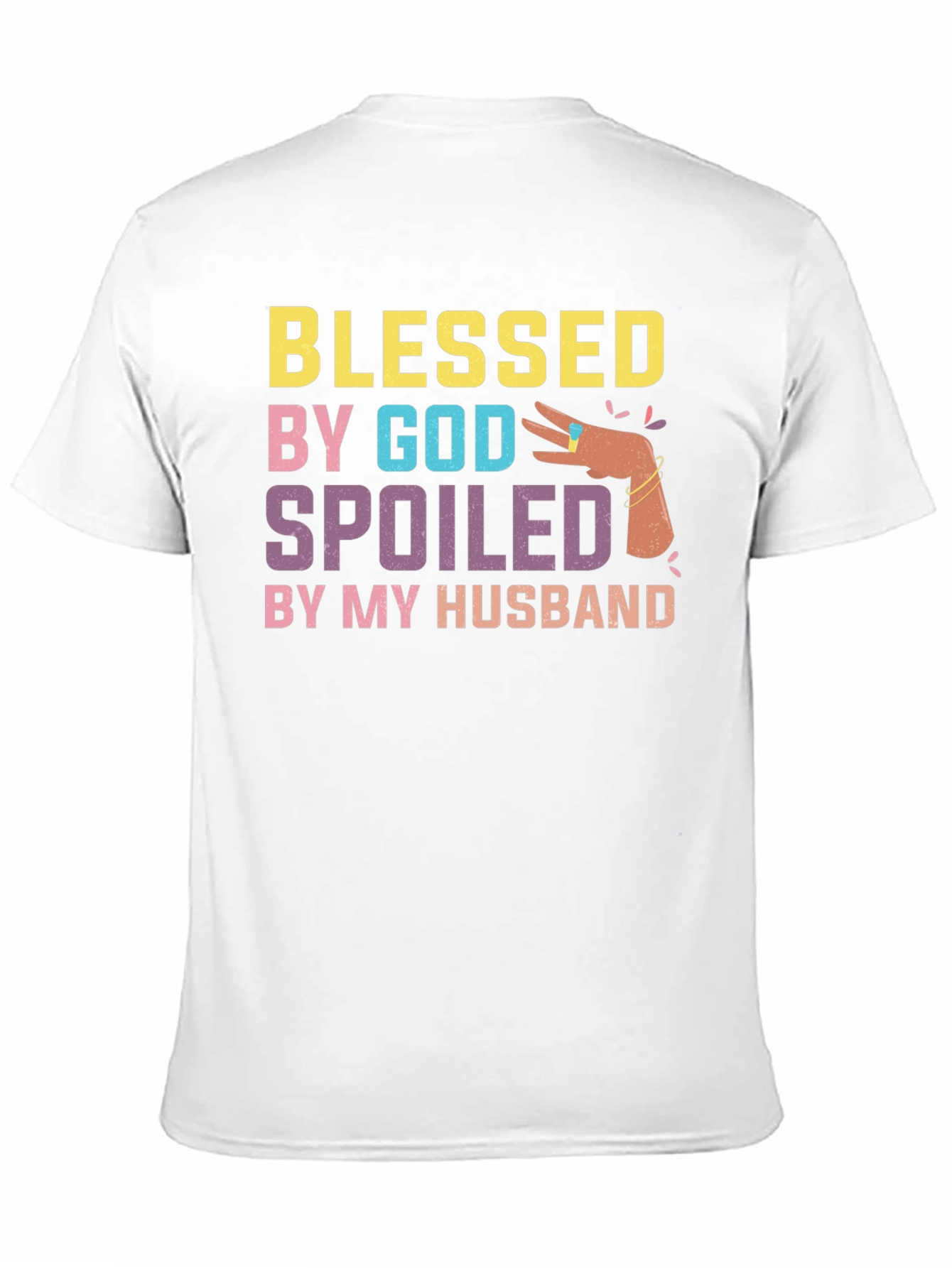 Black Blessed by God Spoiled by my Husband T-Shirt view 11