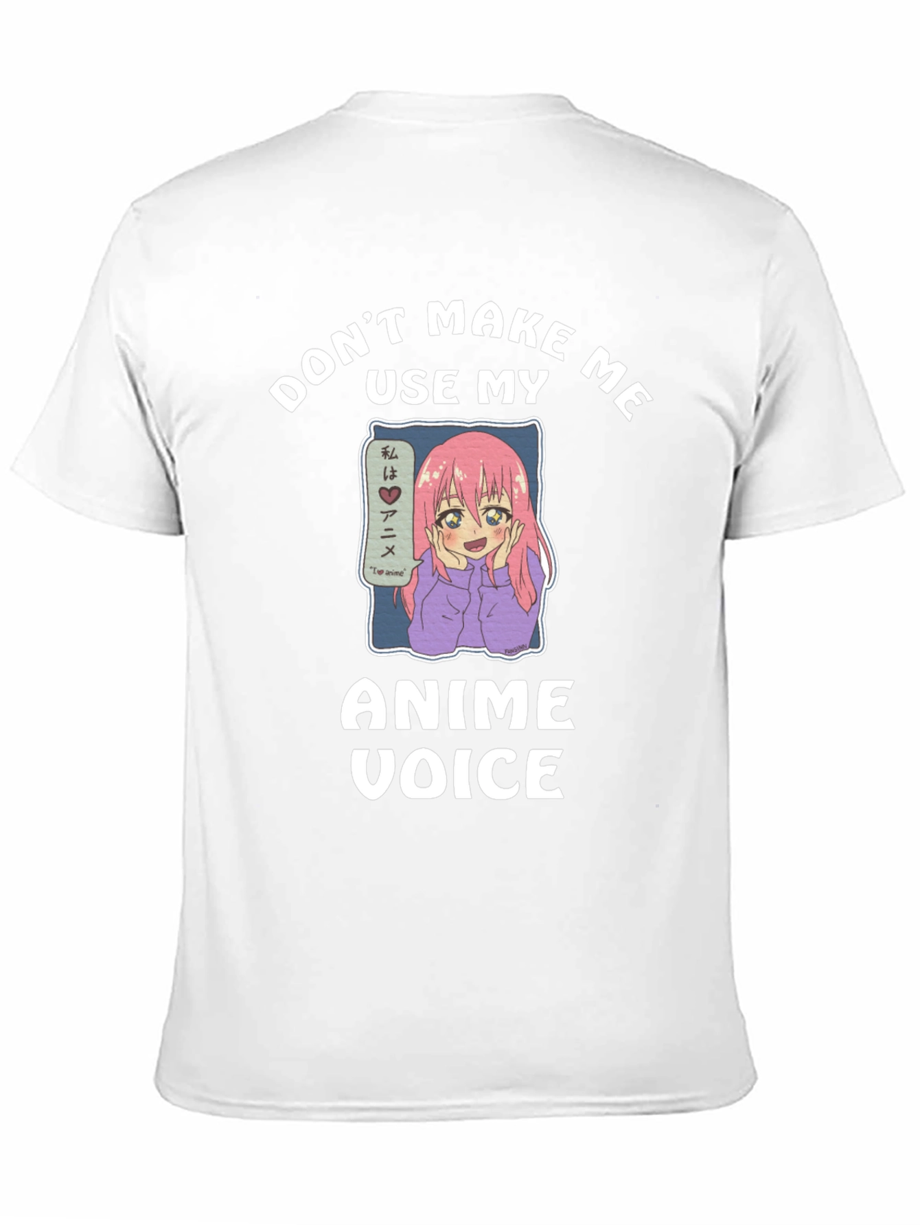 Black Anime Voice T-Shirt - Don't Make Me Use My Anime Voice view 11