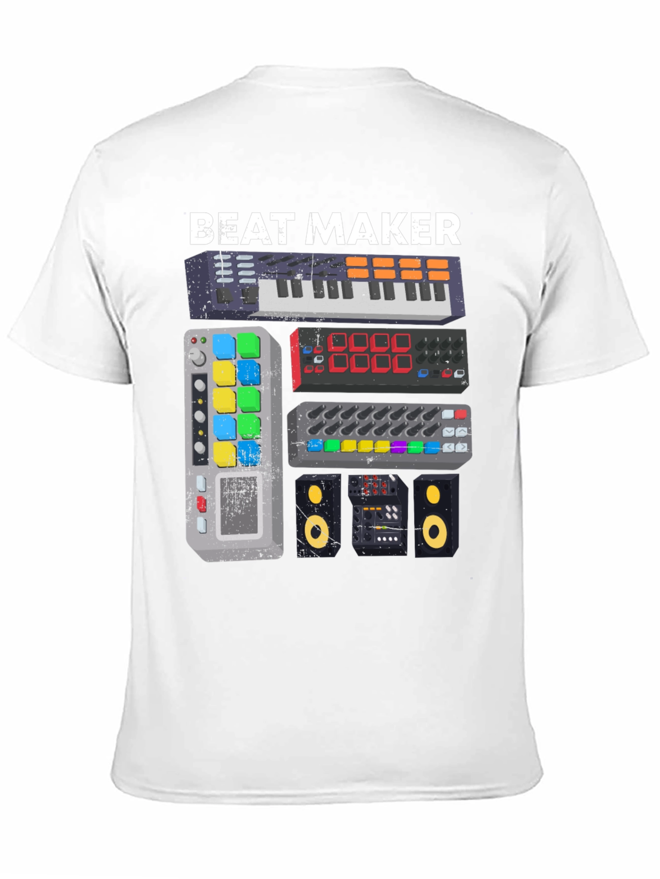 Black Beat Maker Graphic Tee - Music Producer Shirt view 11