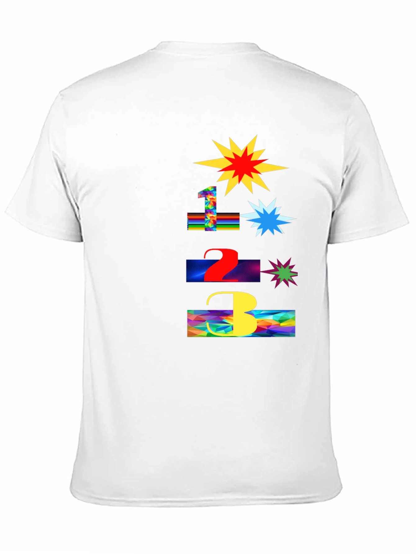 Black Fun Number Blast T-Shirt - Colorful Graphic Tee view 11