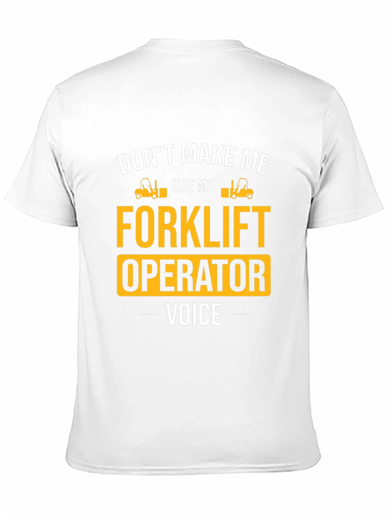 Black Forklift Operator Voice T-Shirt view 11